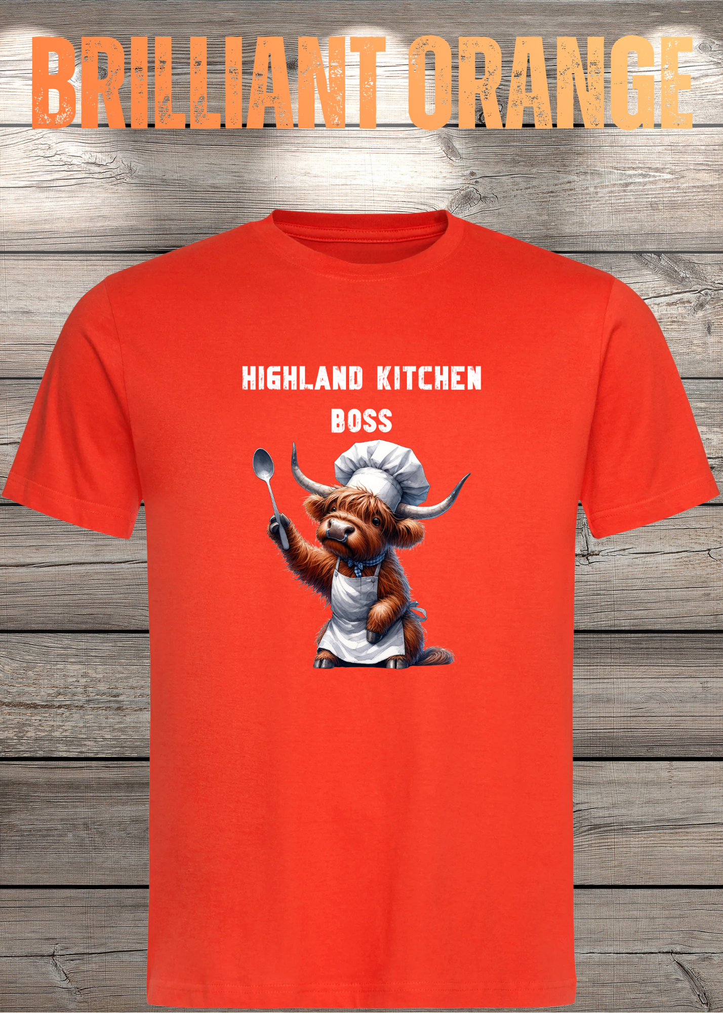 Highland Kuh Unisex T-Shirt Highland Kitchen Boss - Zottel-Chef - Zottel Chefin