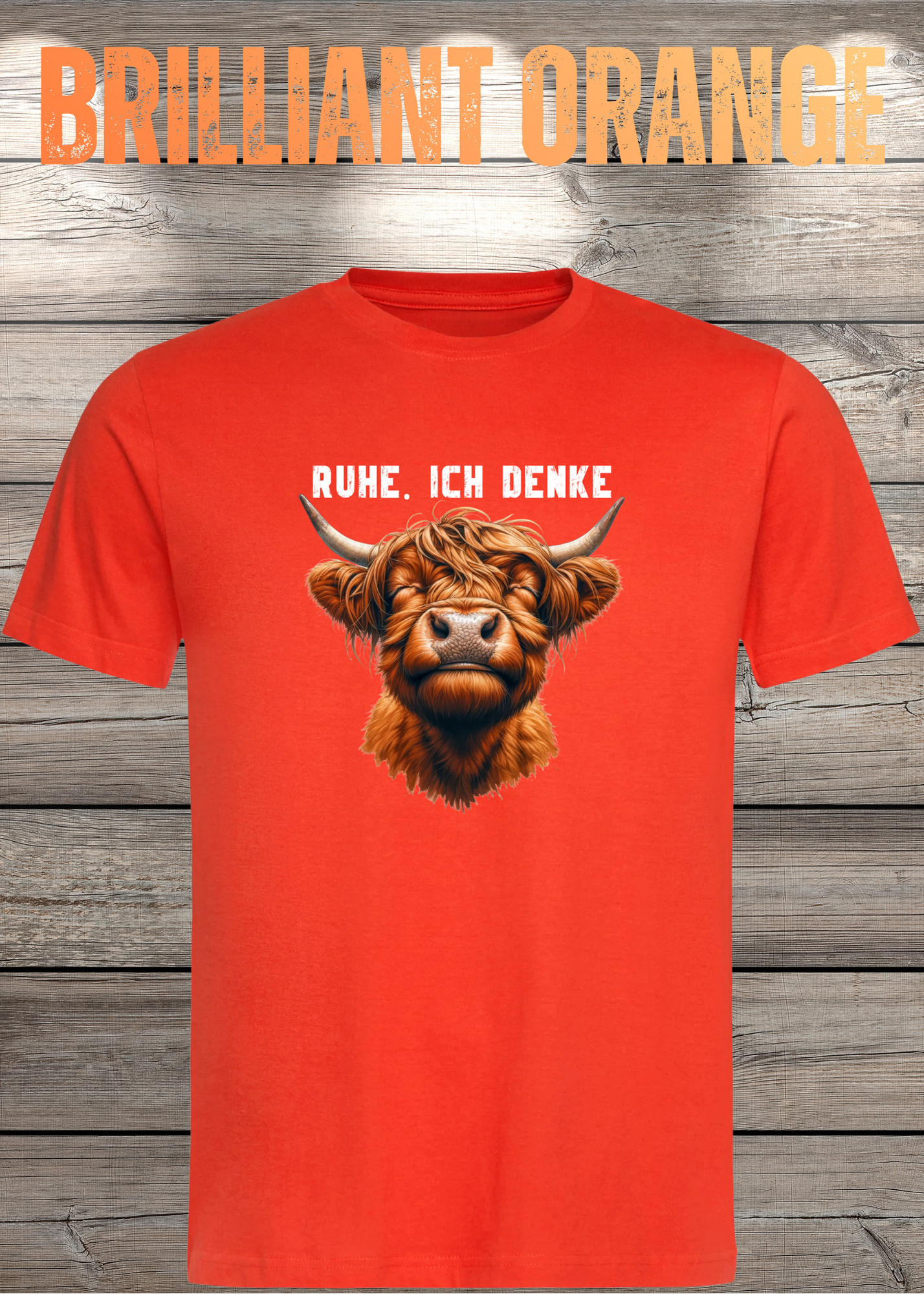 Highland Kuh Unisex T-Shirt - Ruhe! Ich denke...