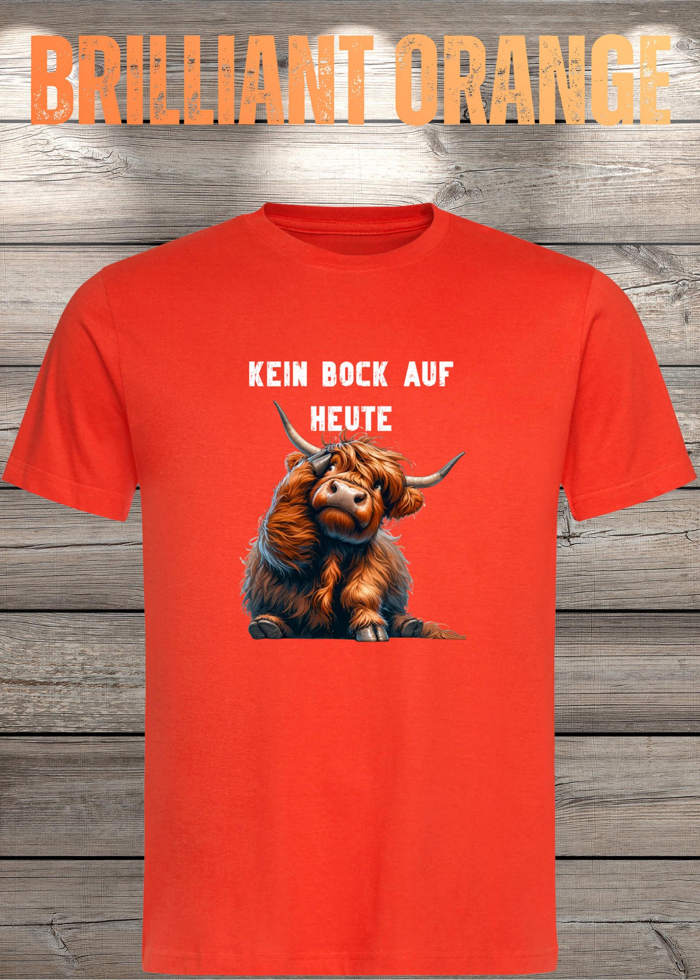Highland Kuh Unisex T-Shirt Kein Bock auf heute - Montags-Mood