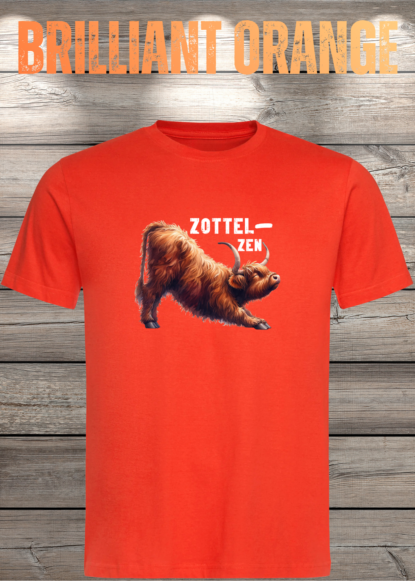 Highland Kuh Unisex T-Shirt - Zottel-Zen - Entspannte Vibes