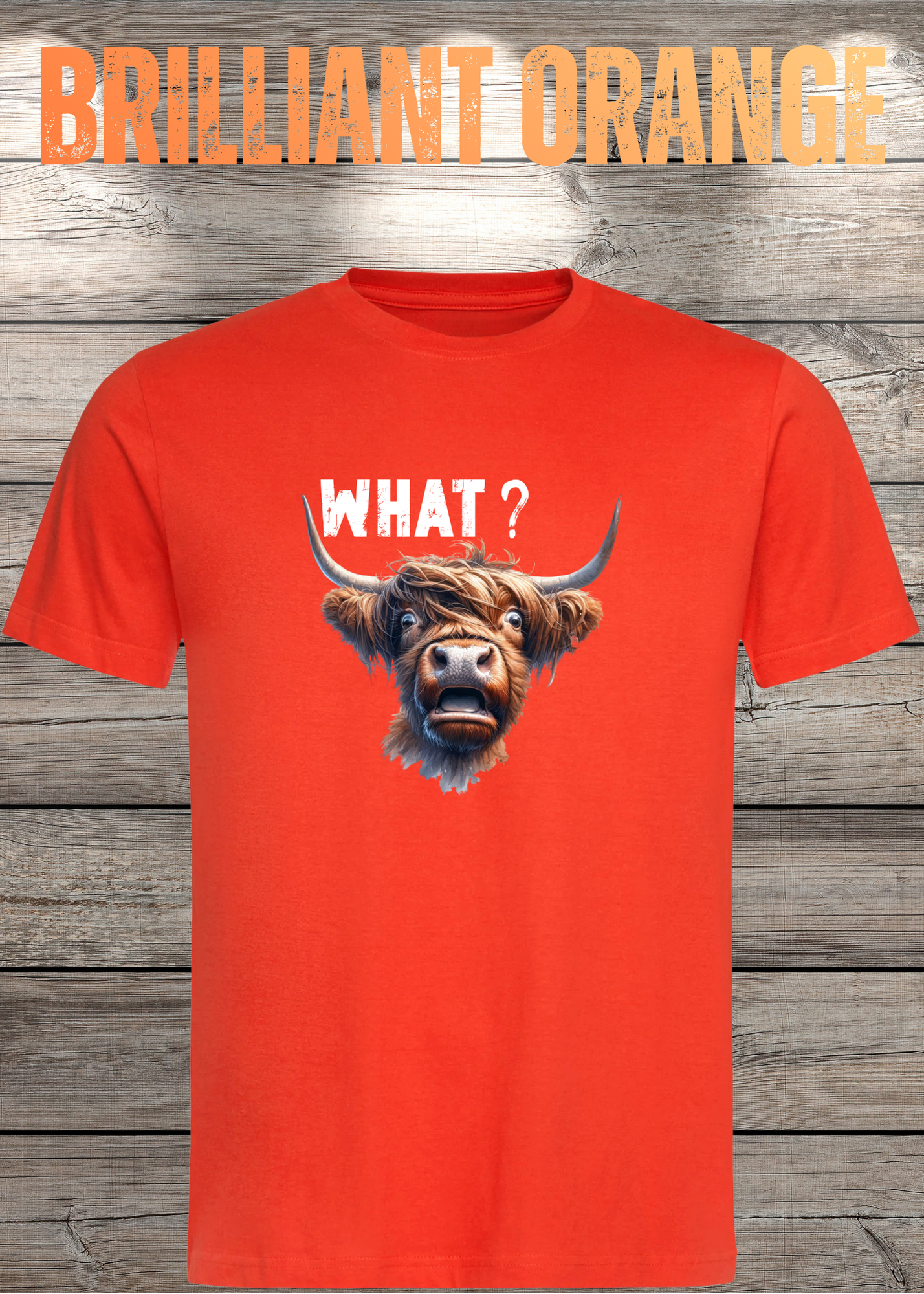 What?! Highland Kuh Unisex T-Shirt - Verwirrt aber Süß!