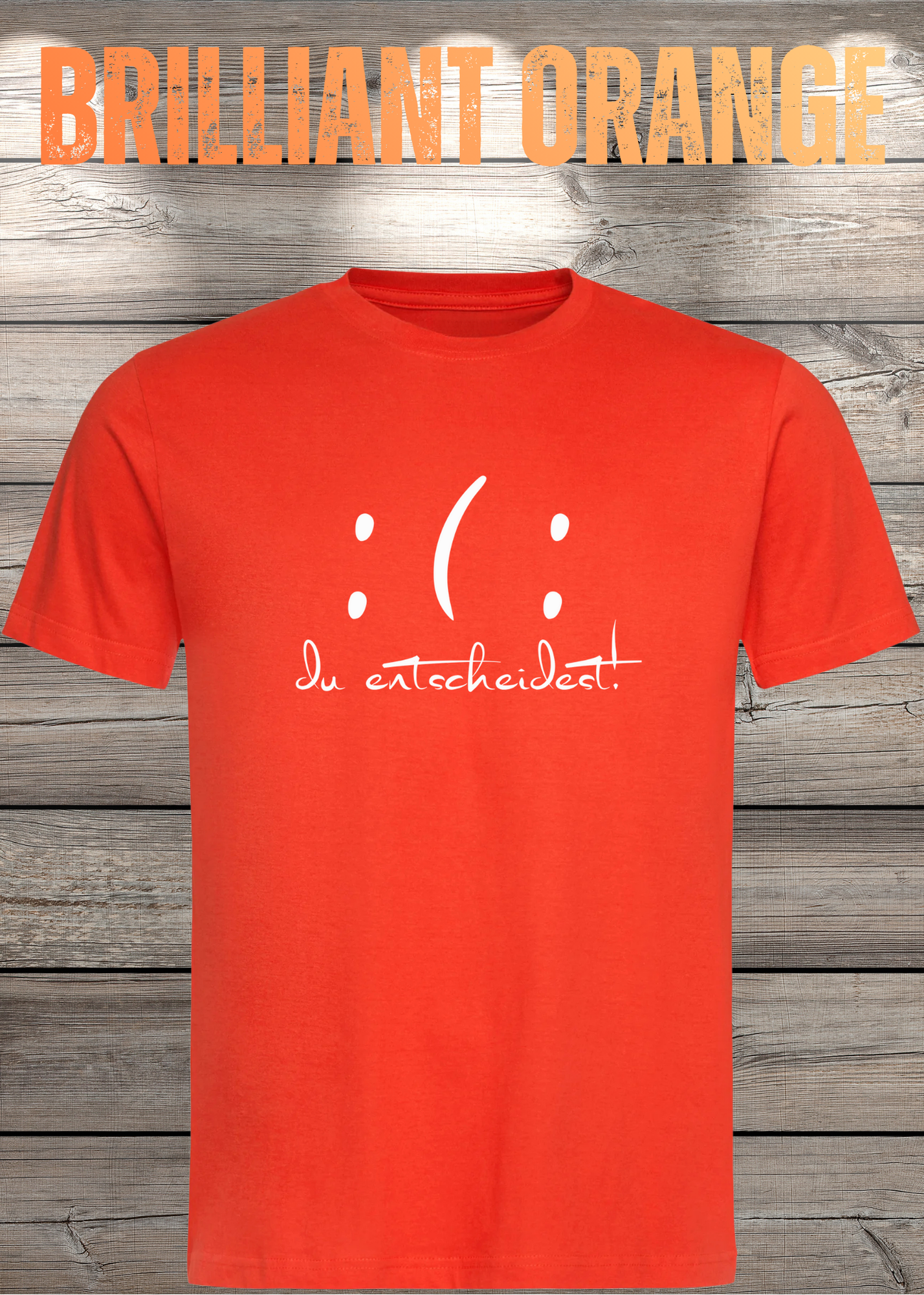 T-Shirt 'Du entscheidest' - Witziges Spruch-Shirt mit gutem & bösem Smiley