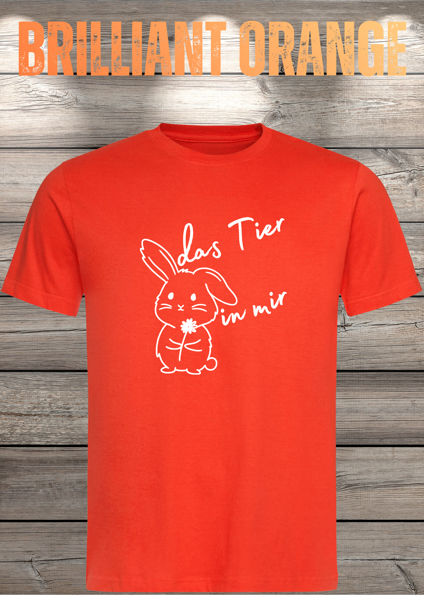 T-Shirt 'Das Tier in mir' - Witziges Spruch-Shirt mit süßem Hasen-Motiv