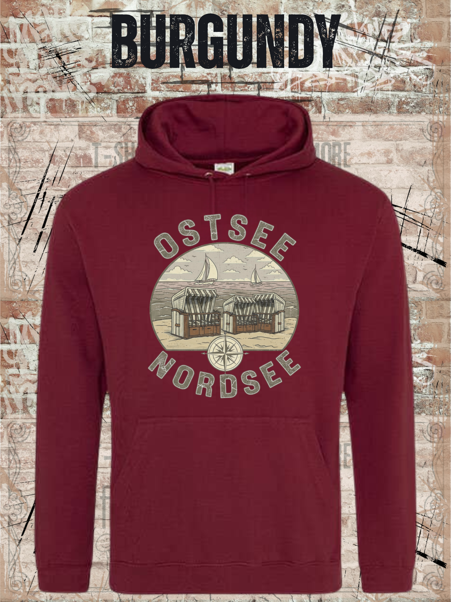 Unisex Hoodie Ostsee & Nordsee - Deine Liebe zur Küste