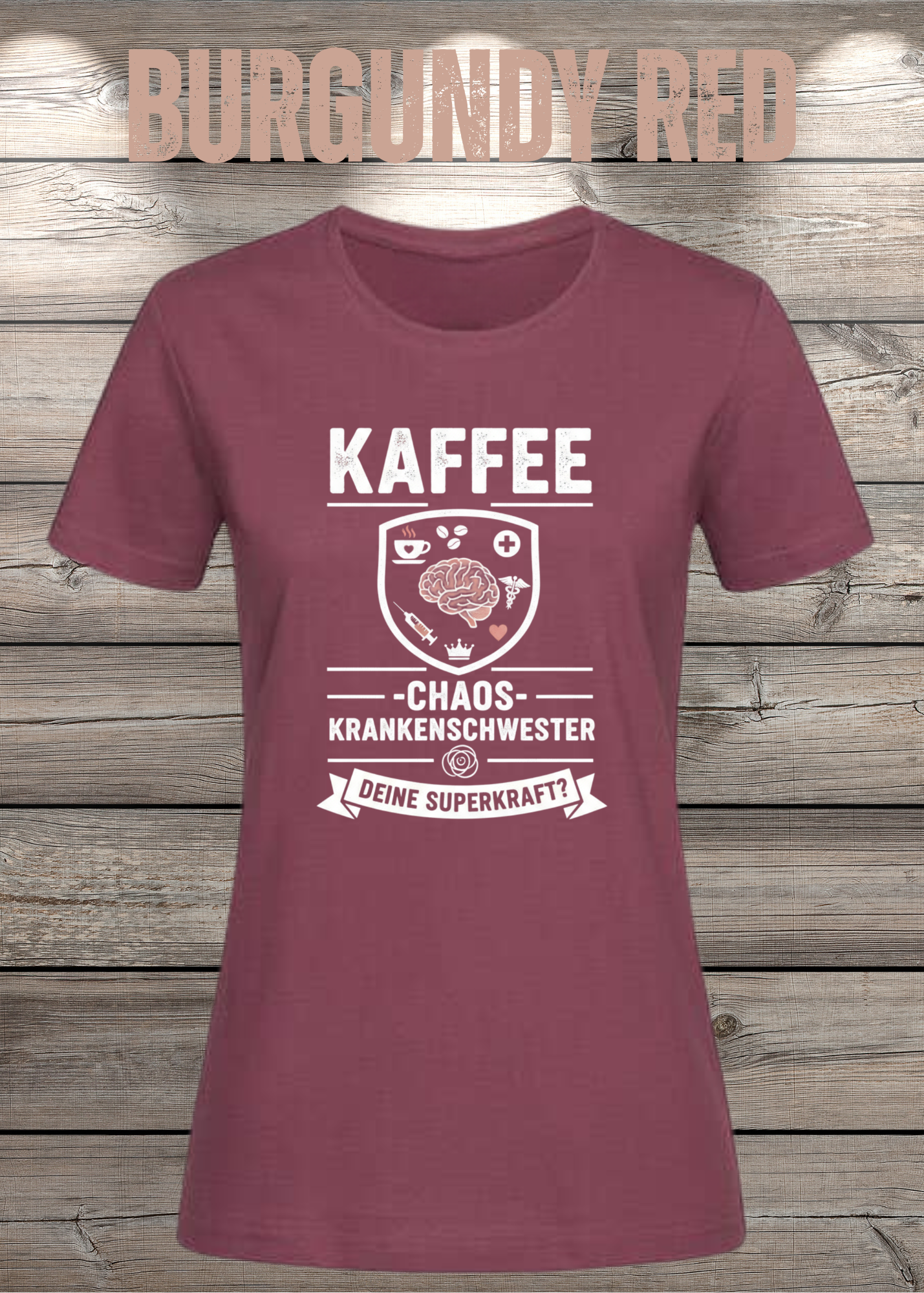 Krankenschwester T-Shirt - Kaffee Chaos Superkraft - Lustiges Geschenk