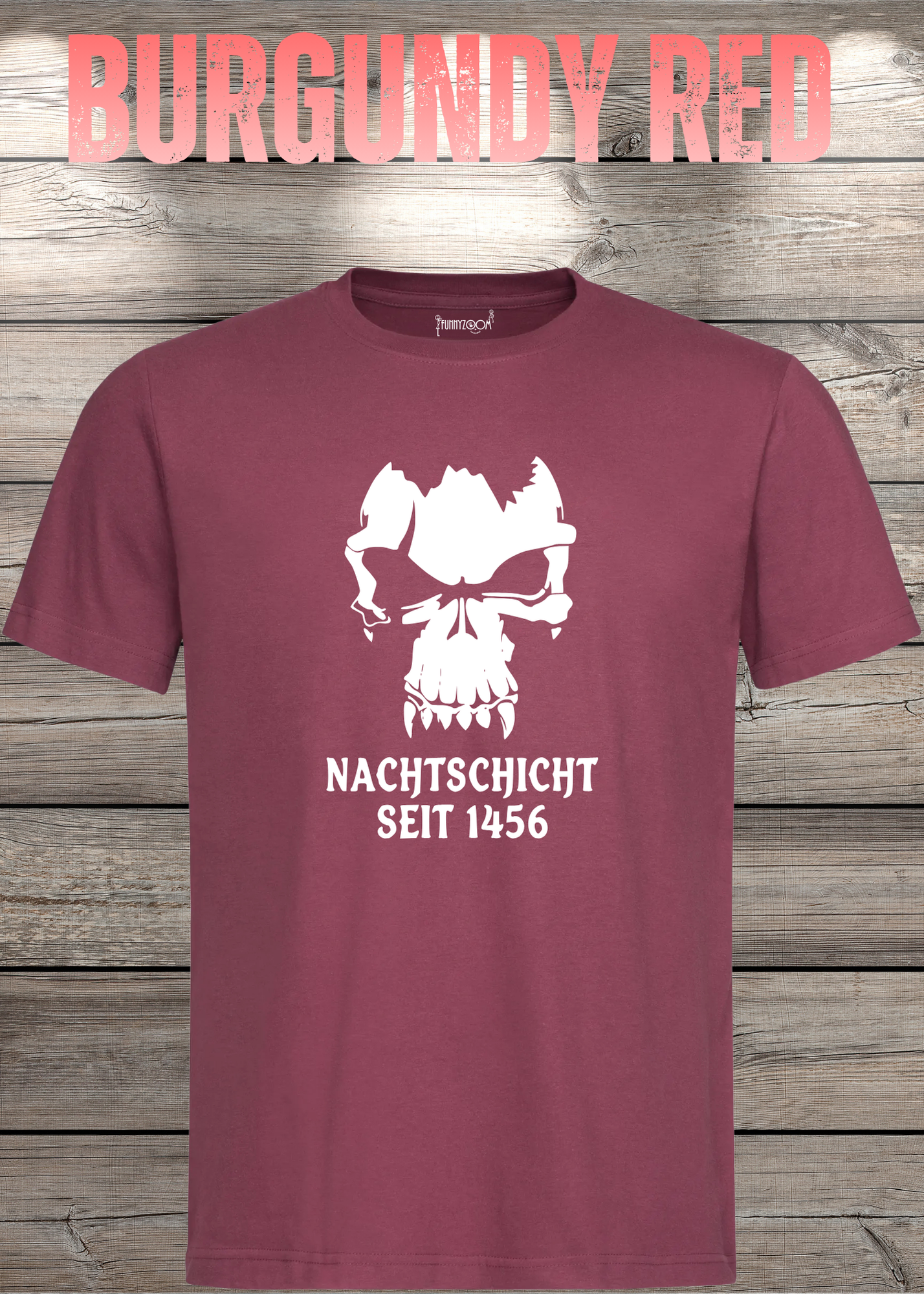 Gothic T-Shirt Skull Totenkopf Vampir Nachtschicht seit 1456 – Unisex Geschenkidee