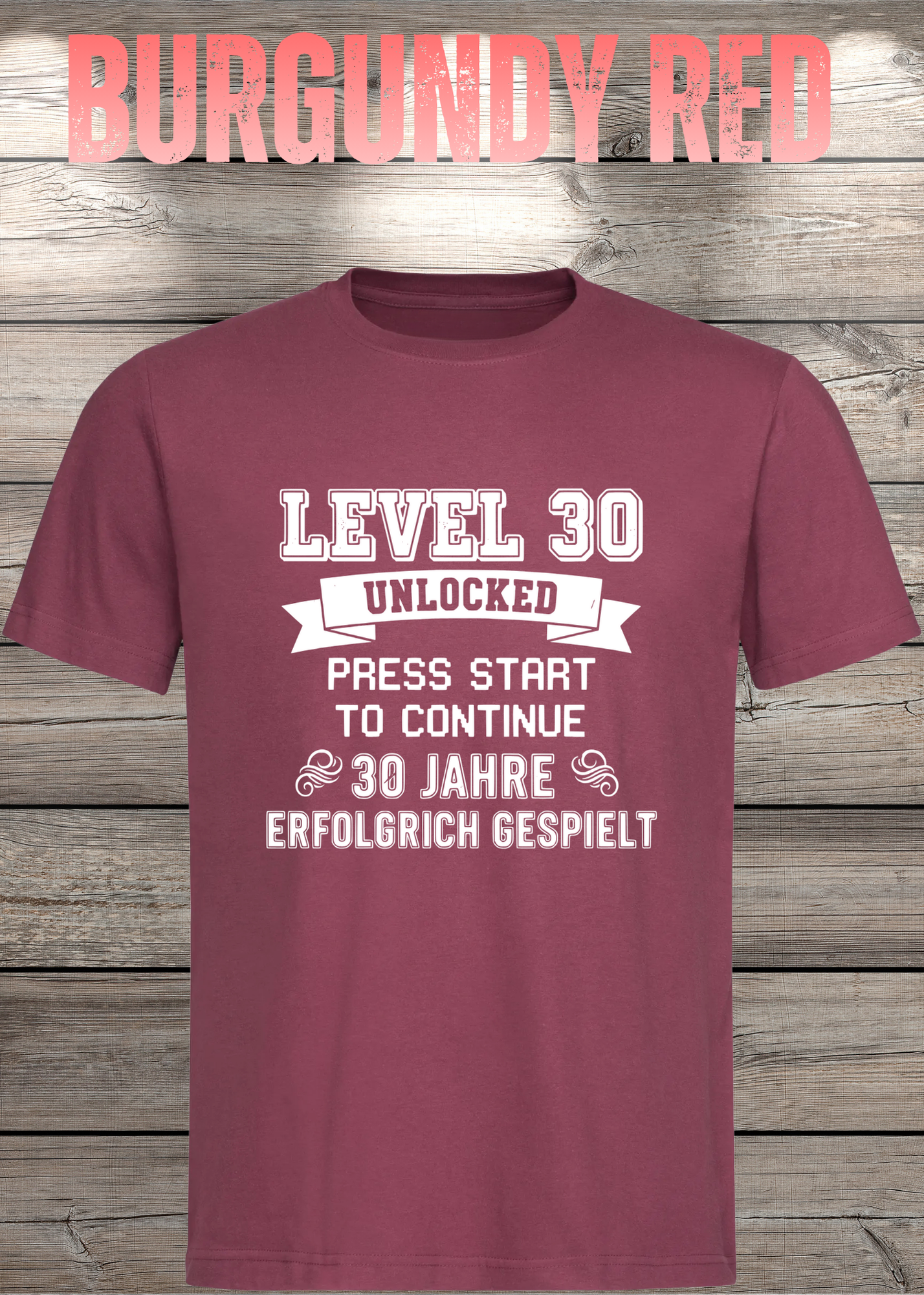 T-Shirt Unisex 'Level 30' - 30er Geburtstag Gamer-Shirt für Levelaufsteiger