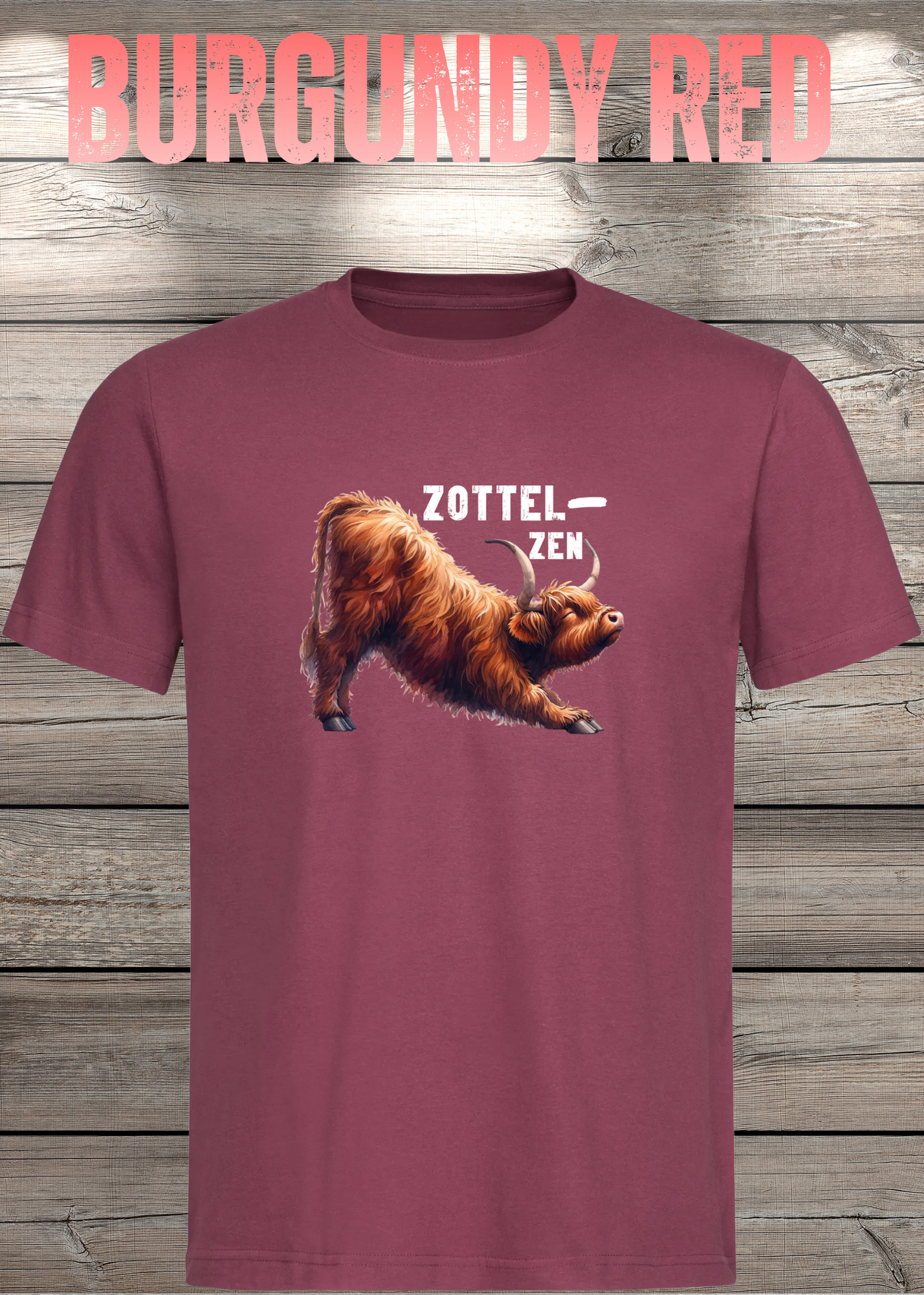 Highland Kuh Unisex T-Shirt - Zottel-Zen - Entspannte Vibes
