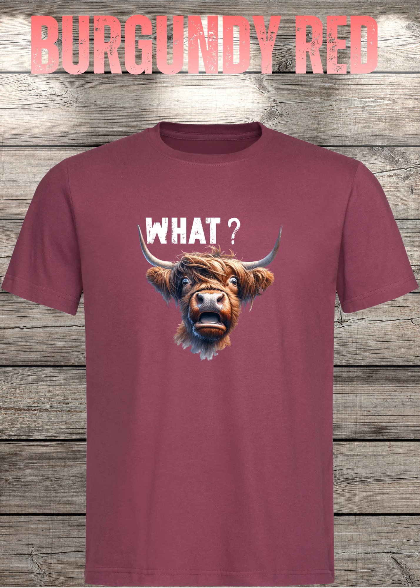 What?! Highland Kuh Unisex T-Shirt - Verwirrt aber Süß!