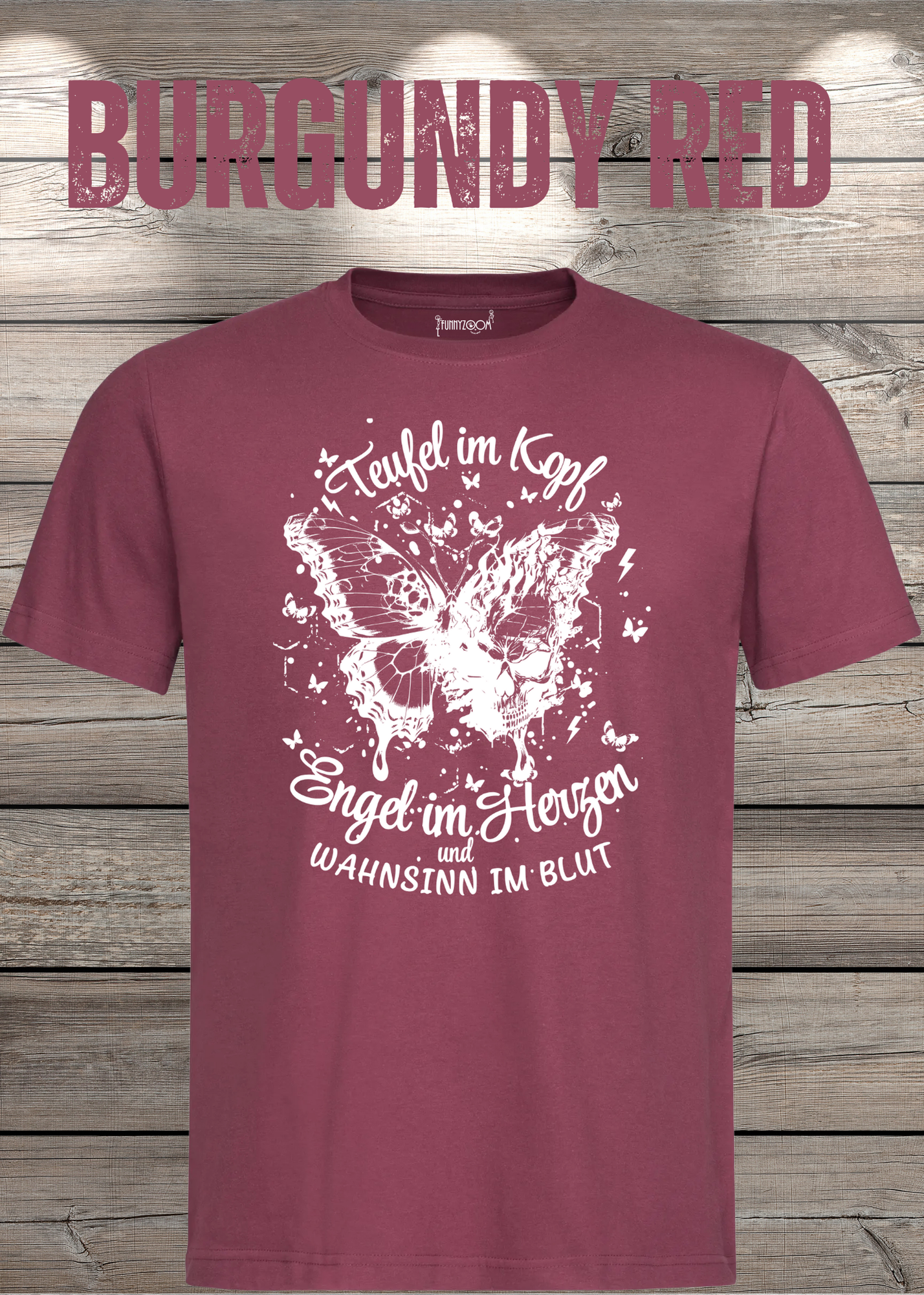 T-Shirt Teufel im Kopf Engel im Herzen Witziges T-Shirt mit Spruch Geschenkidee Unisex
