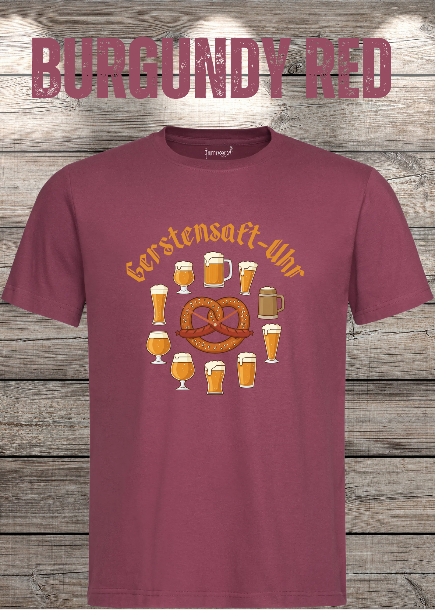 T-Shirt Gerstensaft Uhr Bieruhr Geschenkidee T-Shirt Freizeit T-Shirt Unisex in vielen Farben und Größen