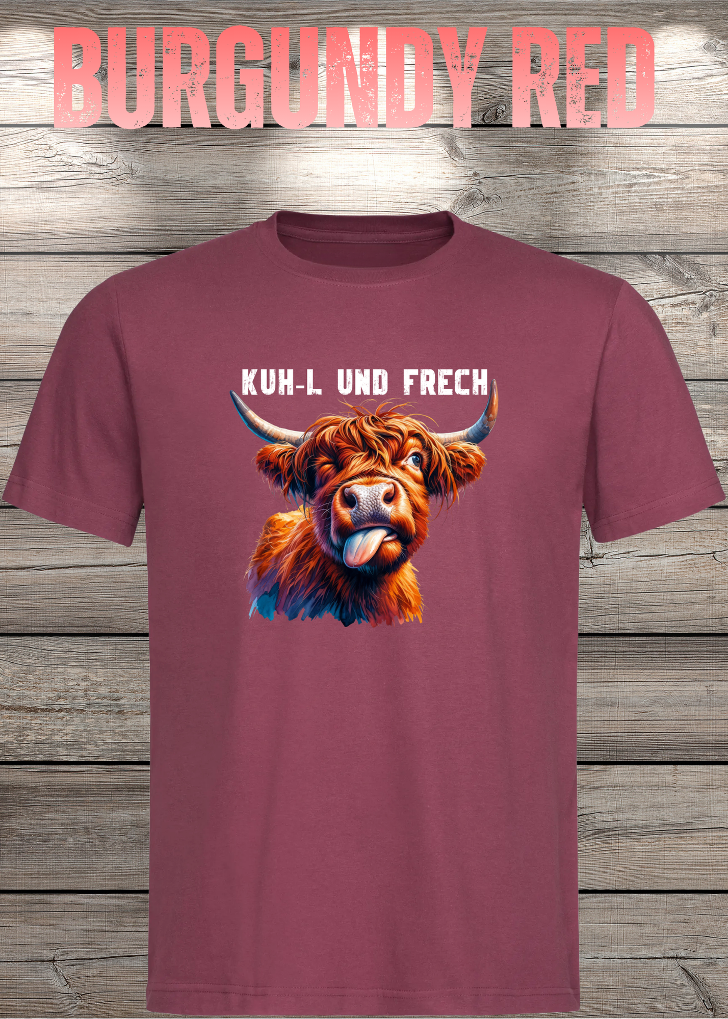 Highland Kuh Unisex T-Shirt Kuh-l und frech! Zottel-Power
