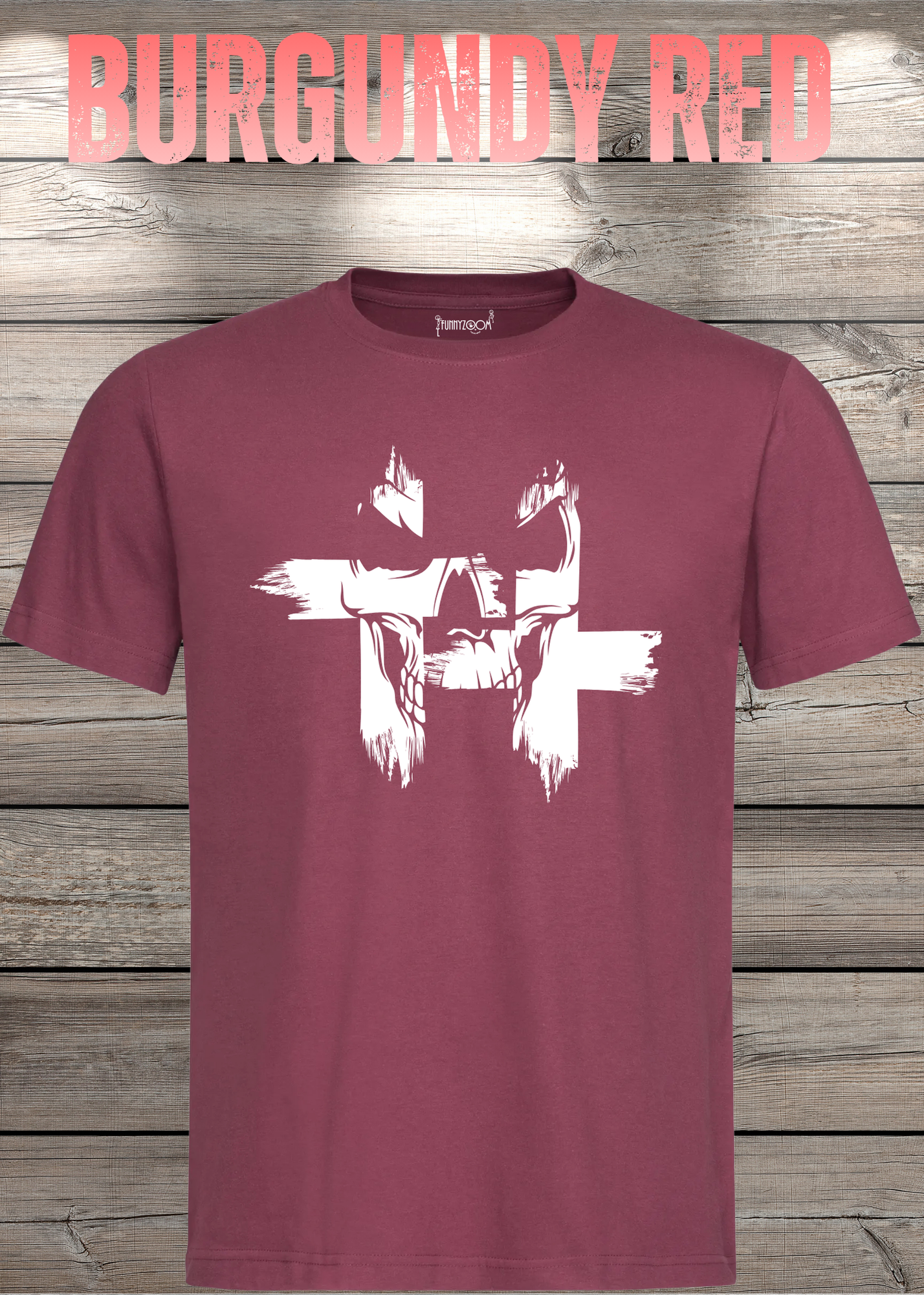 T-Shirt Kreuz Skull Totenkopf - Gothic Geschenkidee Rock Metal Style