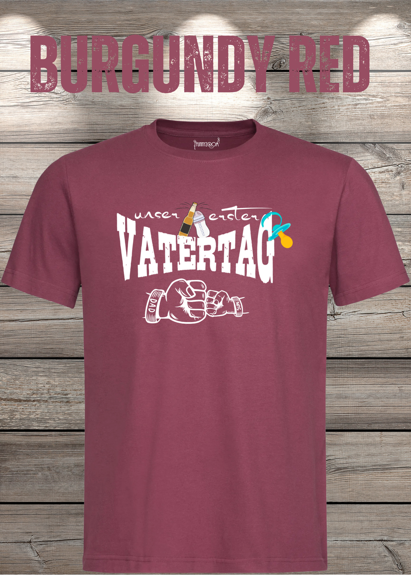 Herren T-Shirt für Papas mit Jungs Unser erster Vatertag Partnerschirt Vater Sohn T-Shirt Geschenkidee Witziges Papa T-Shirt