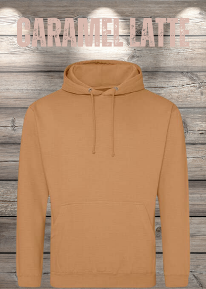 Hoodie Unisex mit Wunschmotiv bedrucken in Caramel Latte.