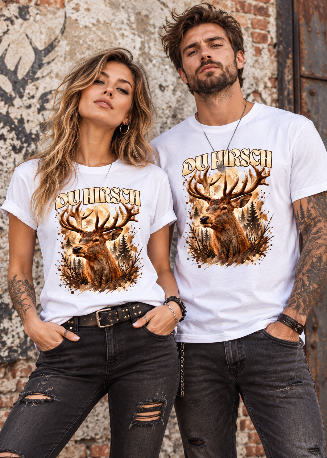 Du Hirsch T-Shirt – Lustiges Hirsch Shirt | Unisex Natur & Jäger Geschenk