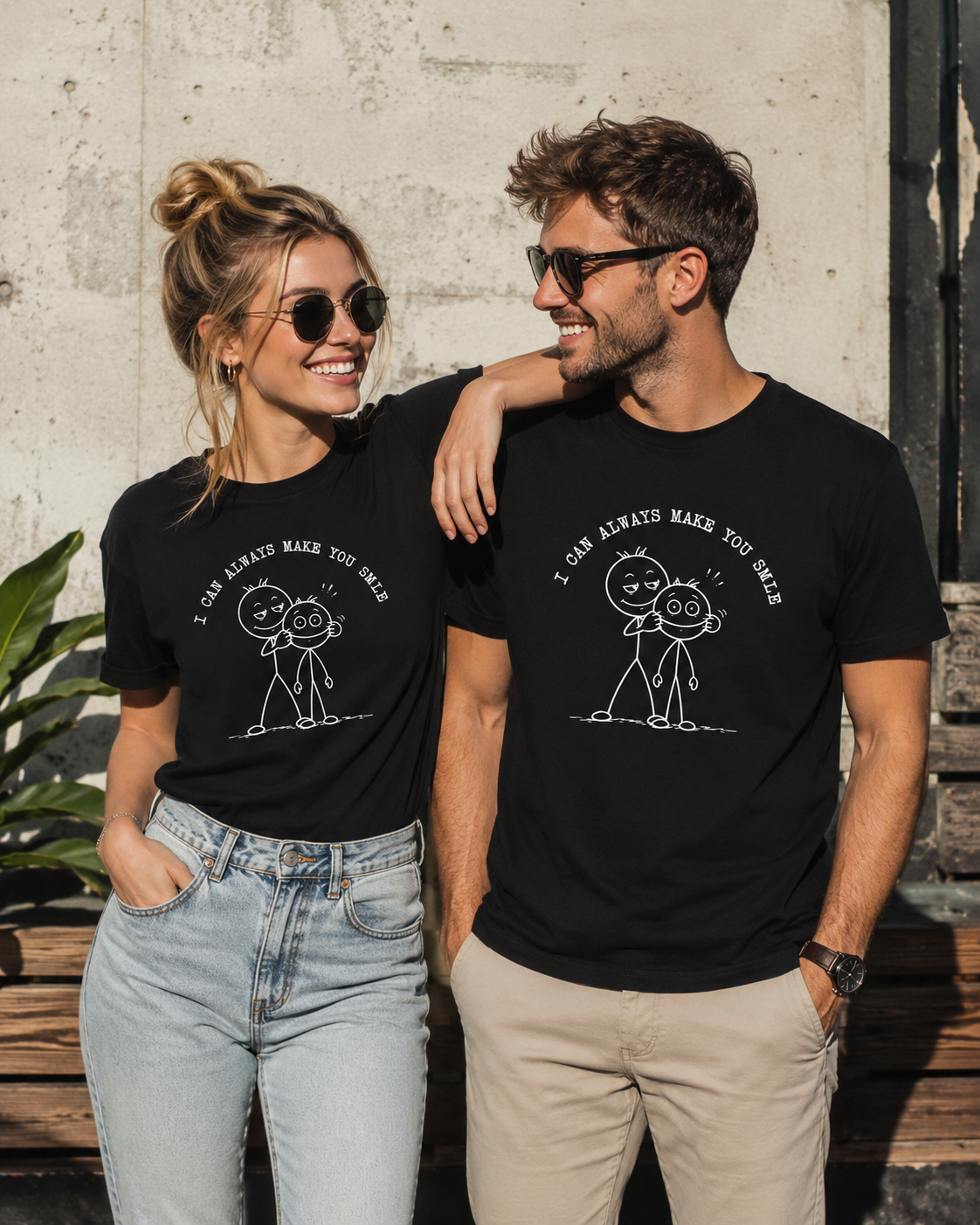 I Can Always Make You Smile Shirt – Lustiges Strichmännchen Unisex T-Shirt