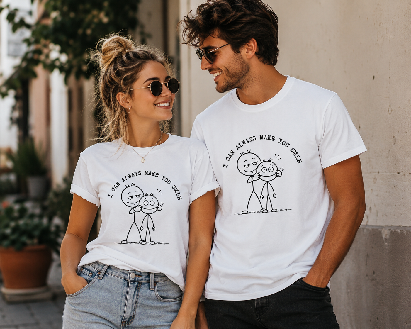 I Can Always Make You Smile Shirt – Lustiges Strichmännchen Unisex T-Shirt