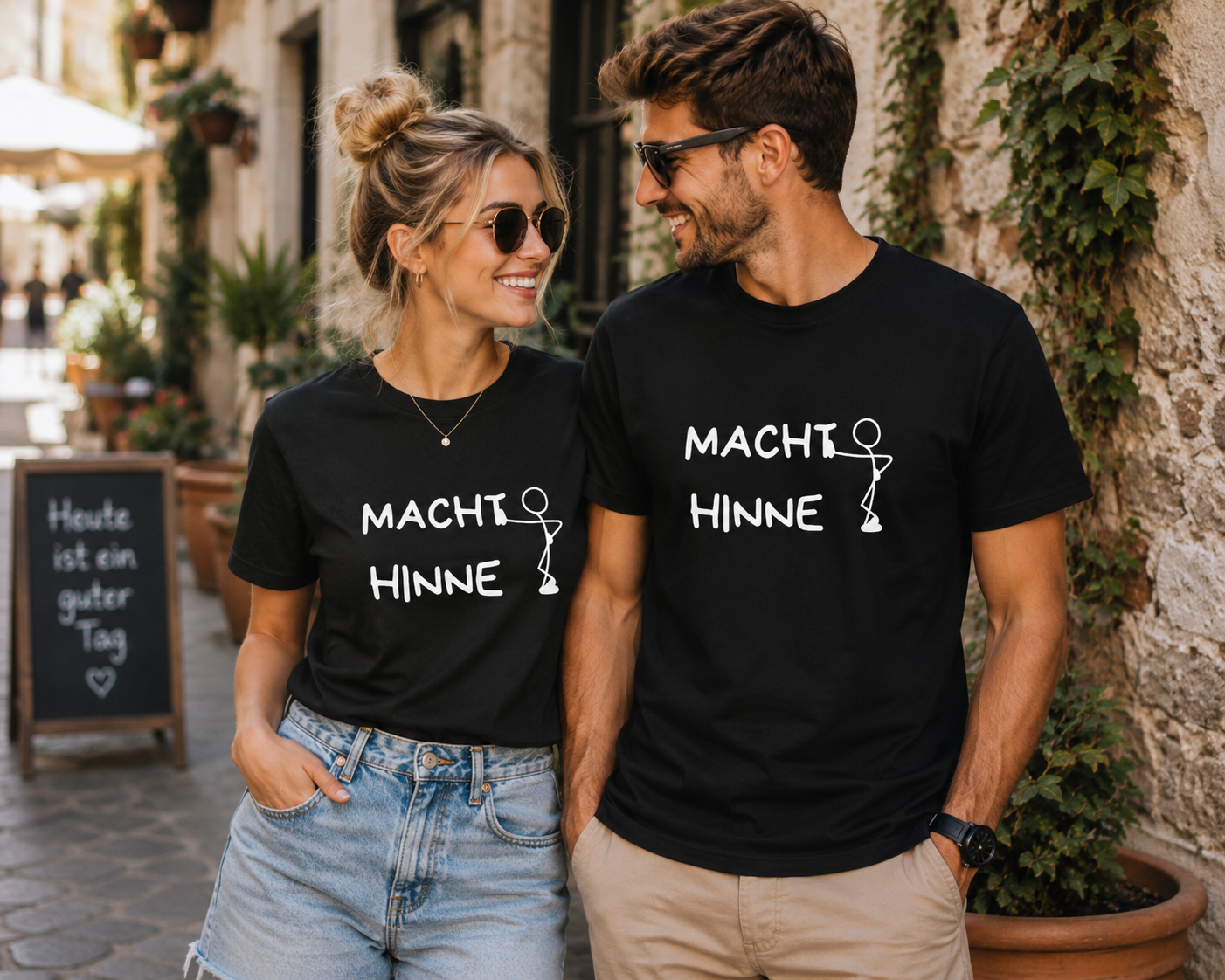 Macht Hinne Unisex T-Shirt Lustiger Dialekt Spruch