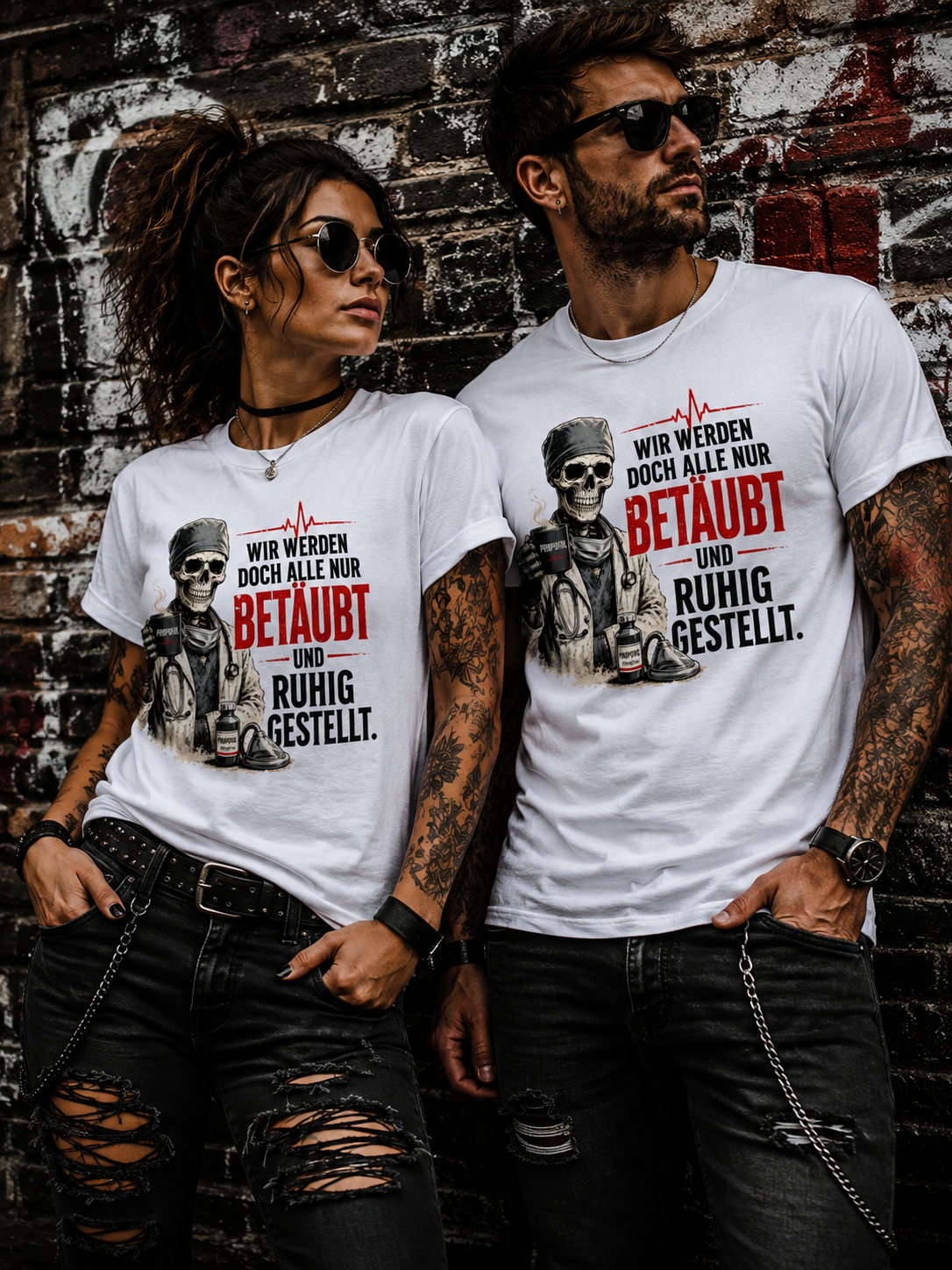 Anästhesie T-Shirt – Wir werden doch alle nur betäubt und ruhig gestellt – Lustiges OP & Narkose Shirt