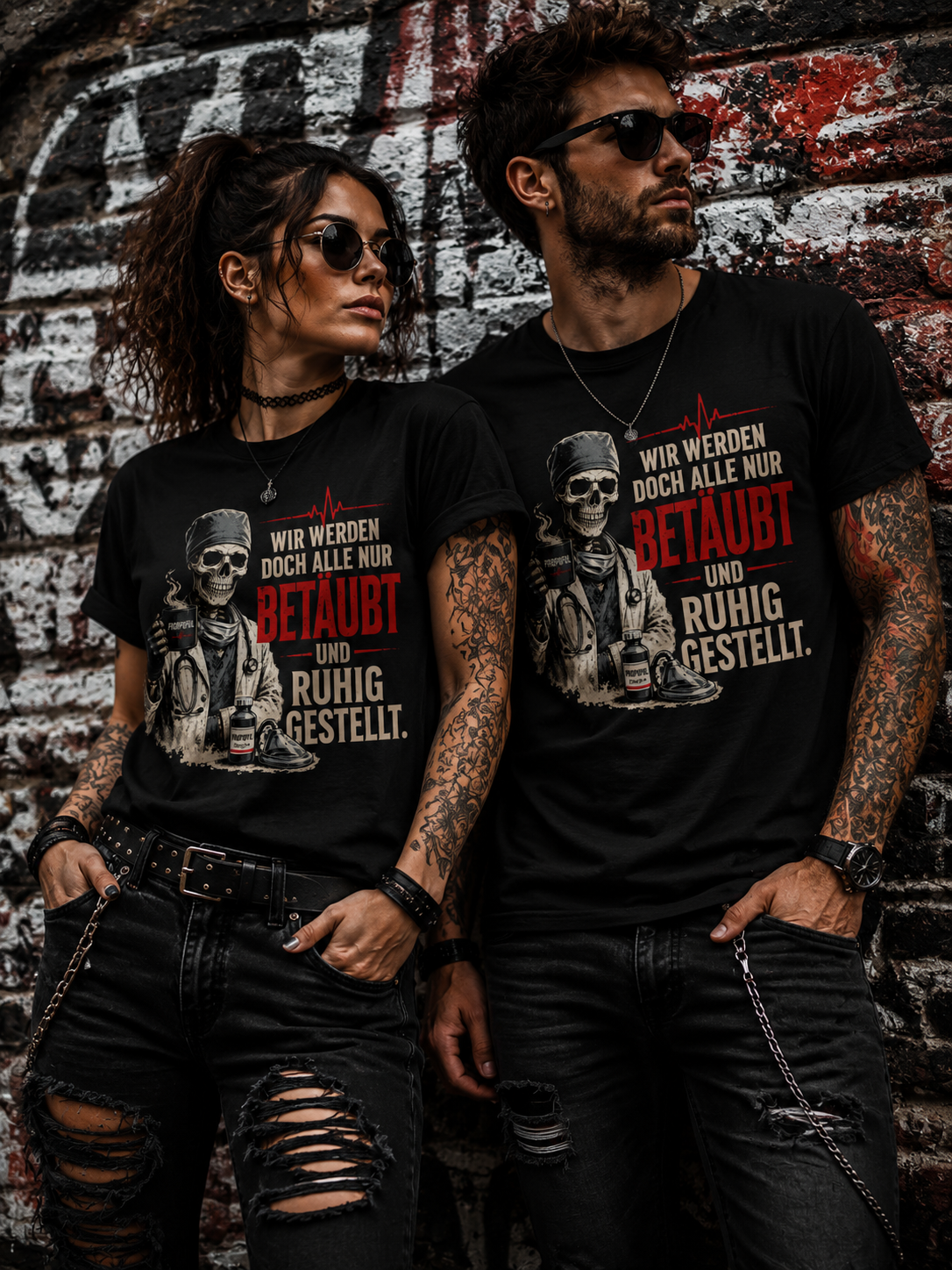 Anästhesie T-Shirt – Wir werden doch alle nur betäubt und ruhig gestellt – Lustiges OP & Narkose Shirt