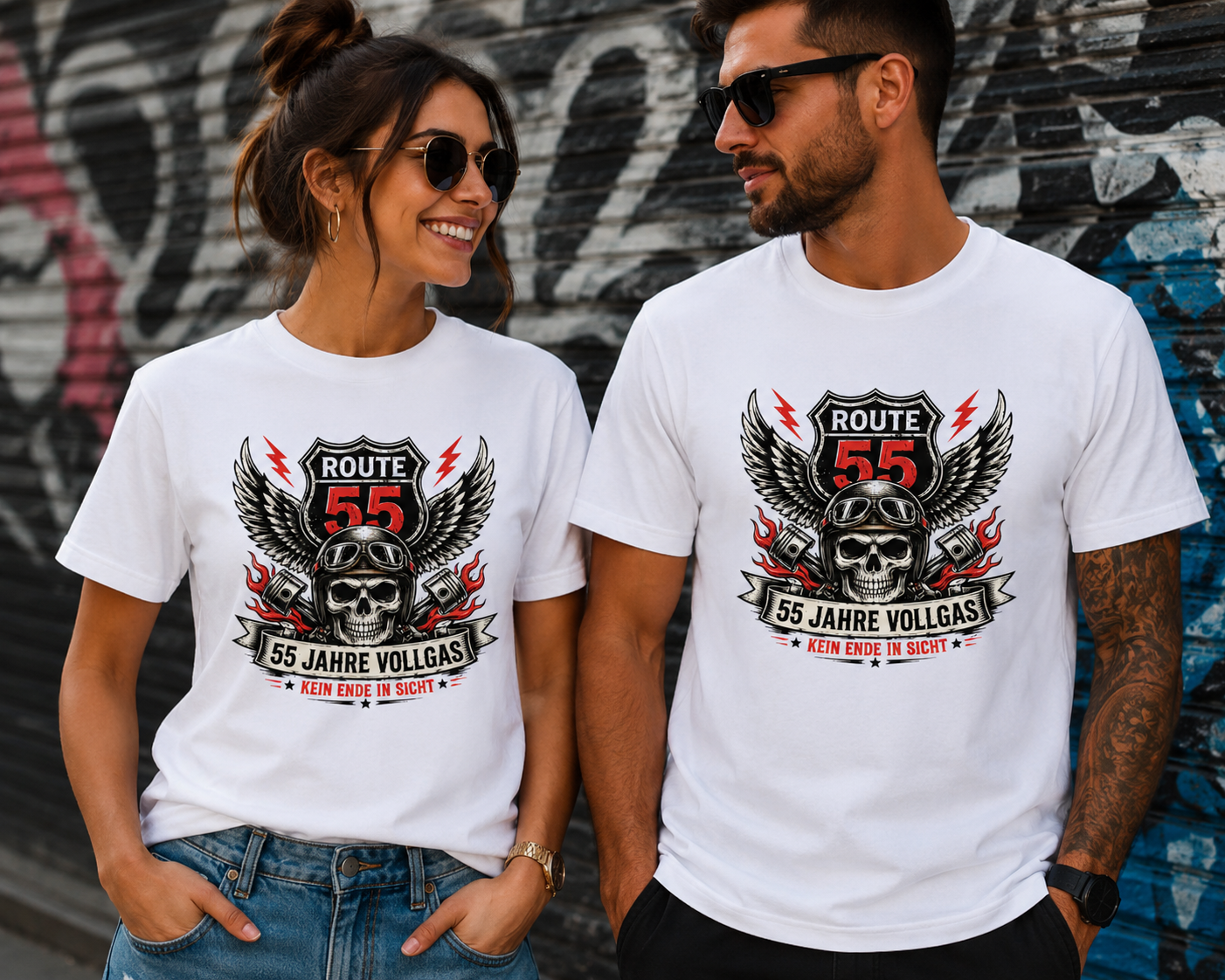55 Jahre Vollgas T-Shirt – Route 55 | Lustiges 55. Geburtstag Geschenk für Männer