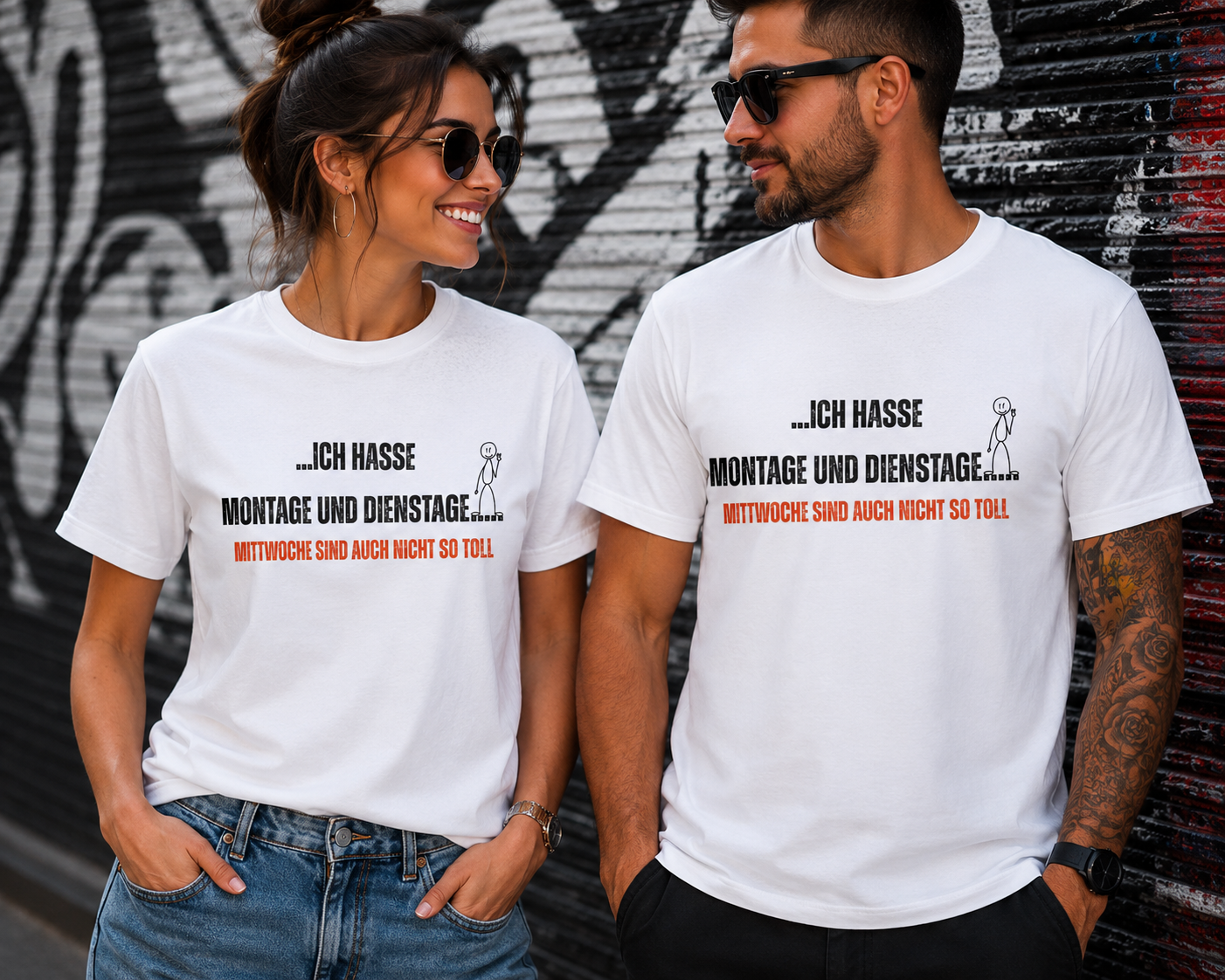 Ich hasse Montage und Dienstage... Mittwoche sind auch nicht so toll | Lustiges Büro T-Shirt