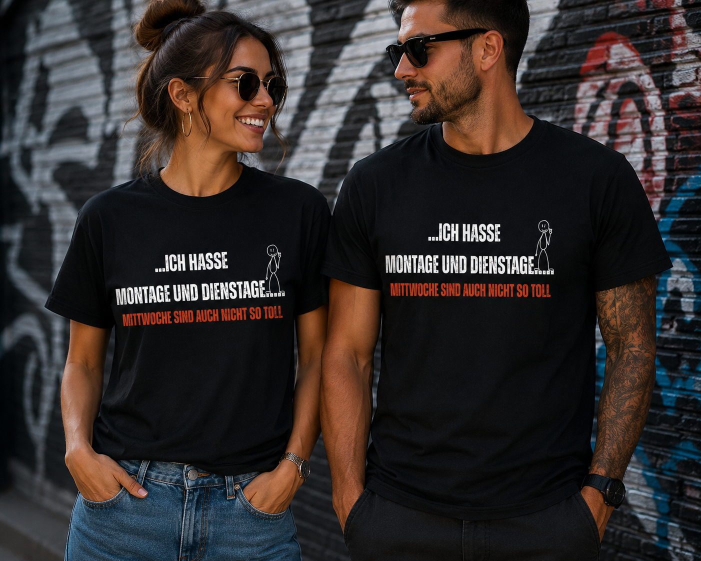 Ich hasse Montage und Dienstage... Mittwoche sind auch nicht so toll | Lustiges Büro T-Shirt