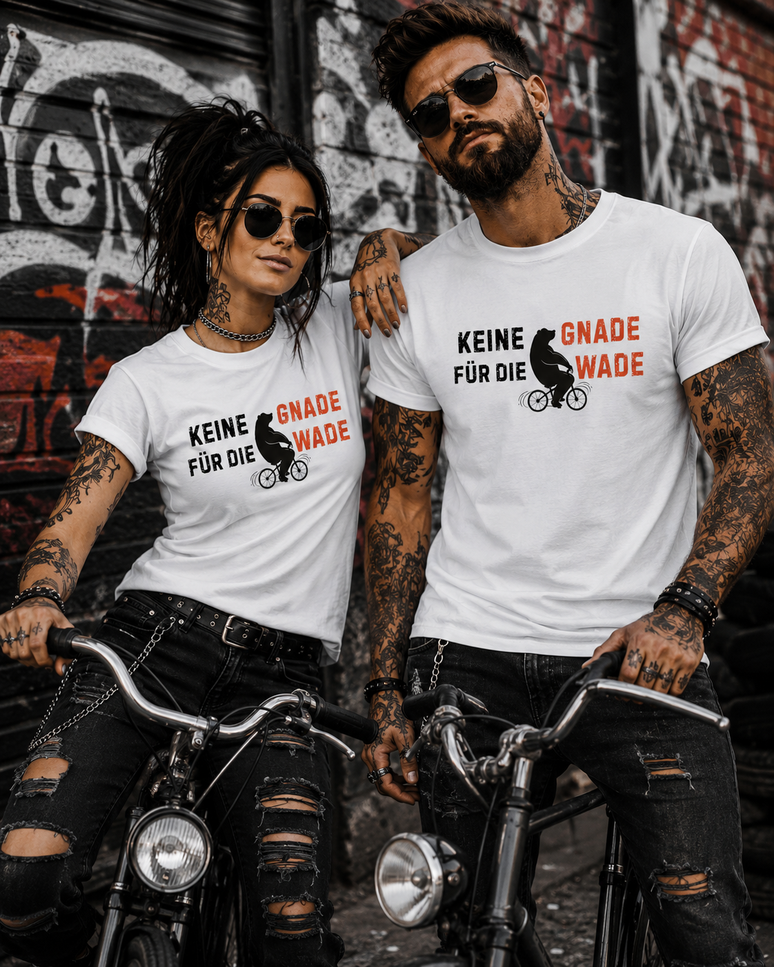Keine Gnade für die Wade T-Shirt – Lustiges Fahrrad Shirt für Radfahrer & Biker Unisex