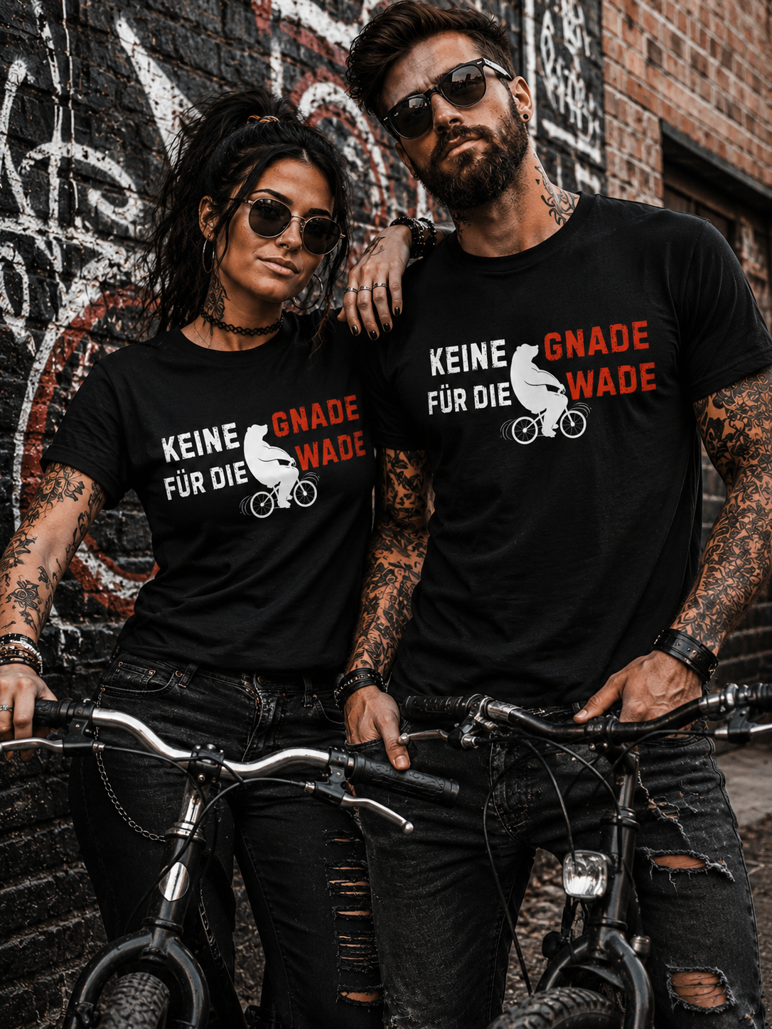 Keine Gnade für die Wade T-Shirt – Lustiges Fahrrad Shirt für Radfahrer & Biker Unisex