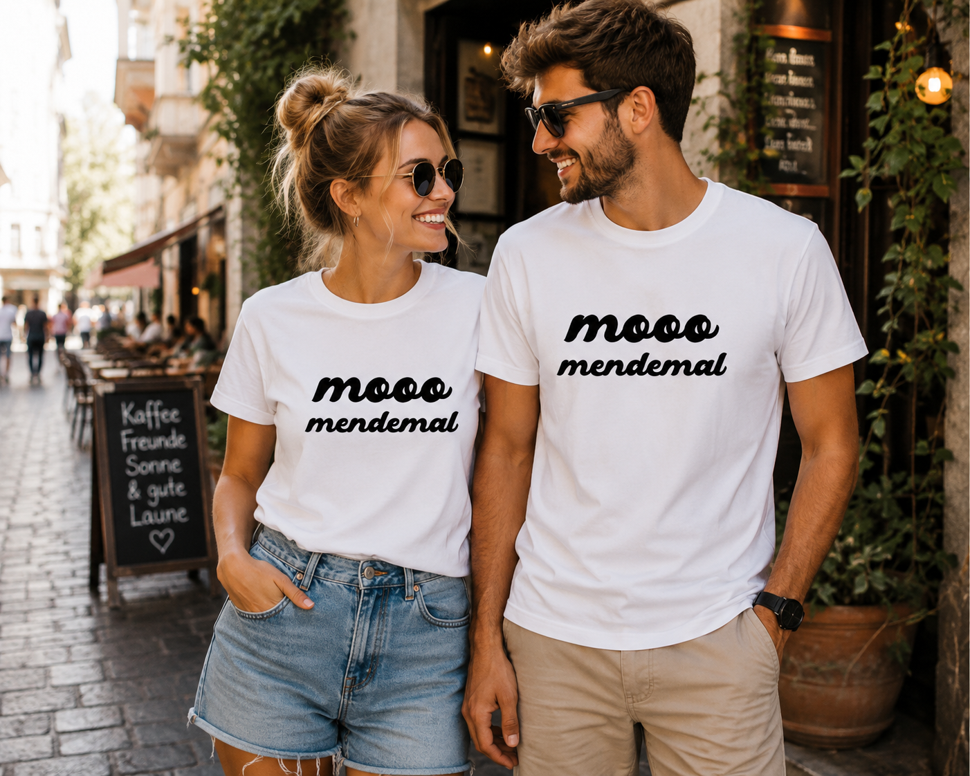 Mooo Mendemal – Lustiges Wortspiel T-Shirt Unisex