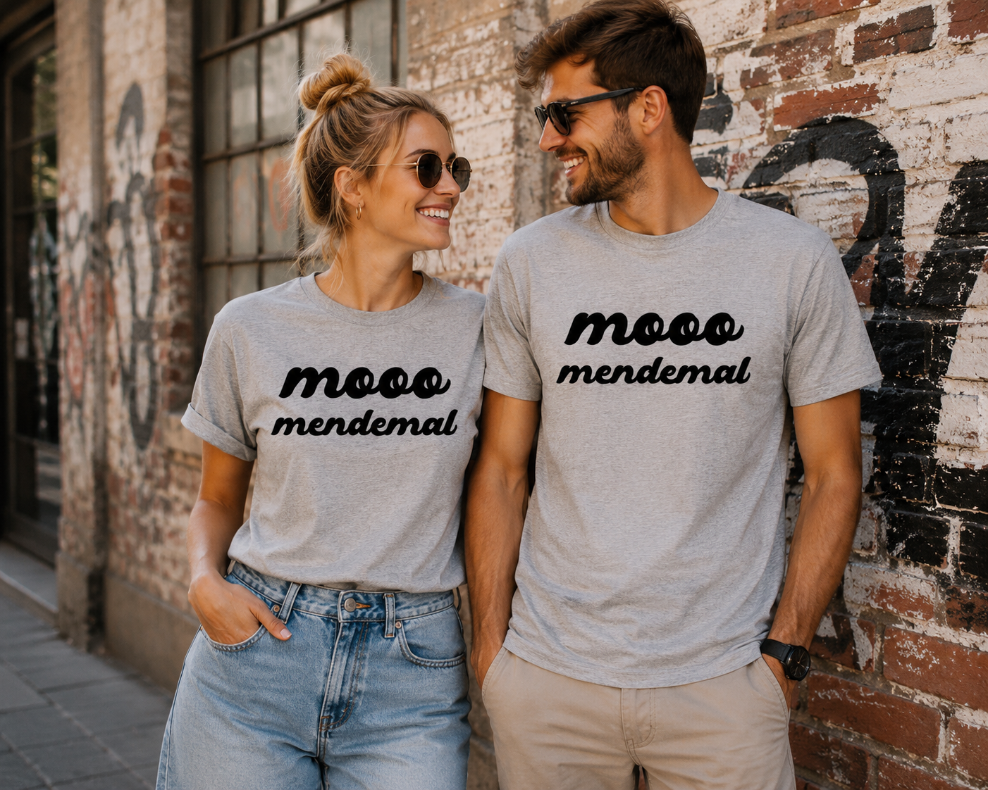 Mooo Mendemal – Lustiges Wortspiel T-Shirt Unisex