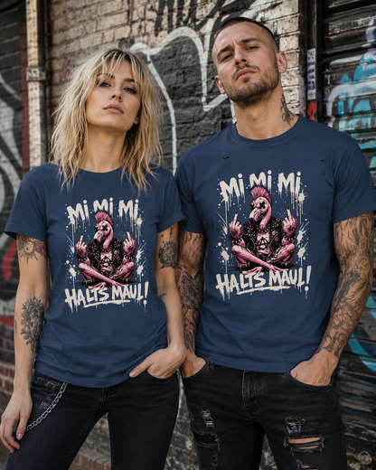 Motz-Flamingo Fred T-Shirt – Mi Mi Mi Halt’s Maul Punk Shirt