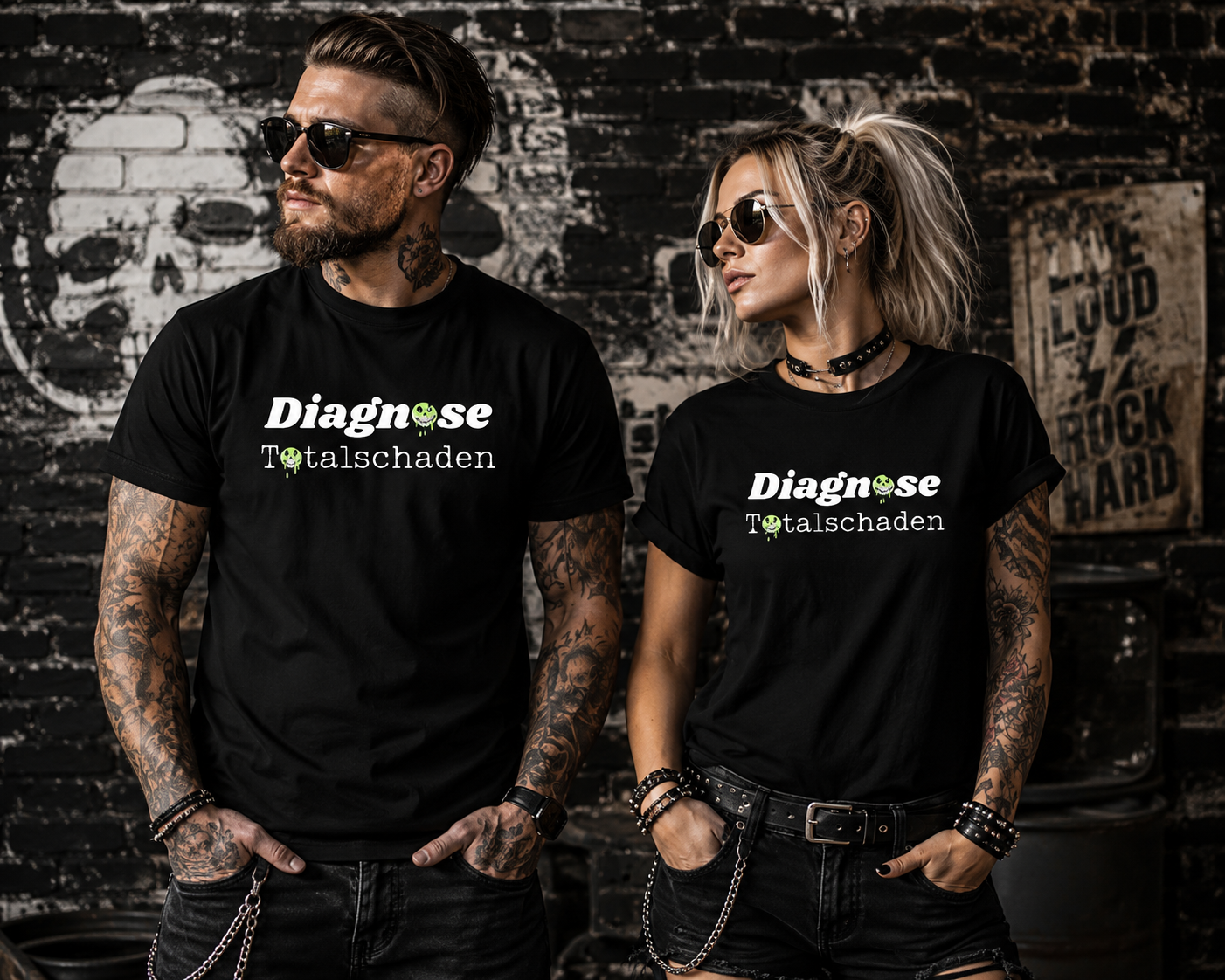 Diagnose Totalschaden – Lustiges T-Shirt mit schwarzem Humor