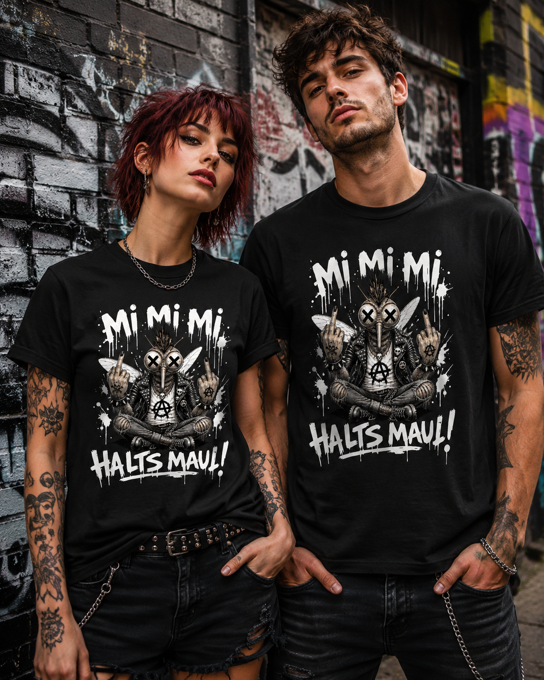 Stech-Mücke Manni T-Shirt – Mi Mi Mi Halt’s Maul Punk Shirt