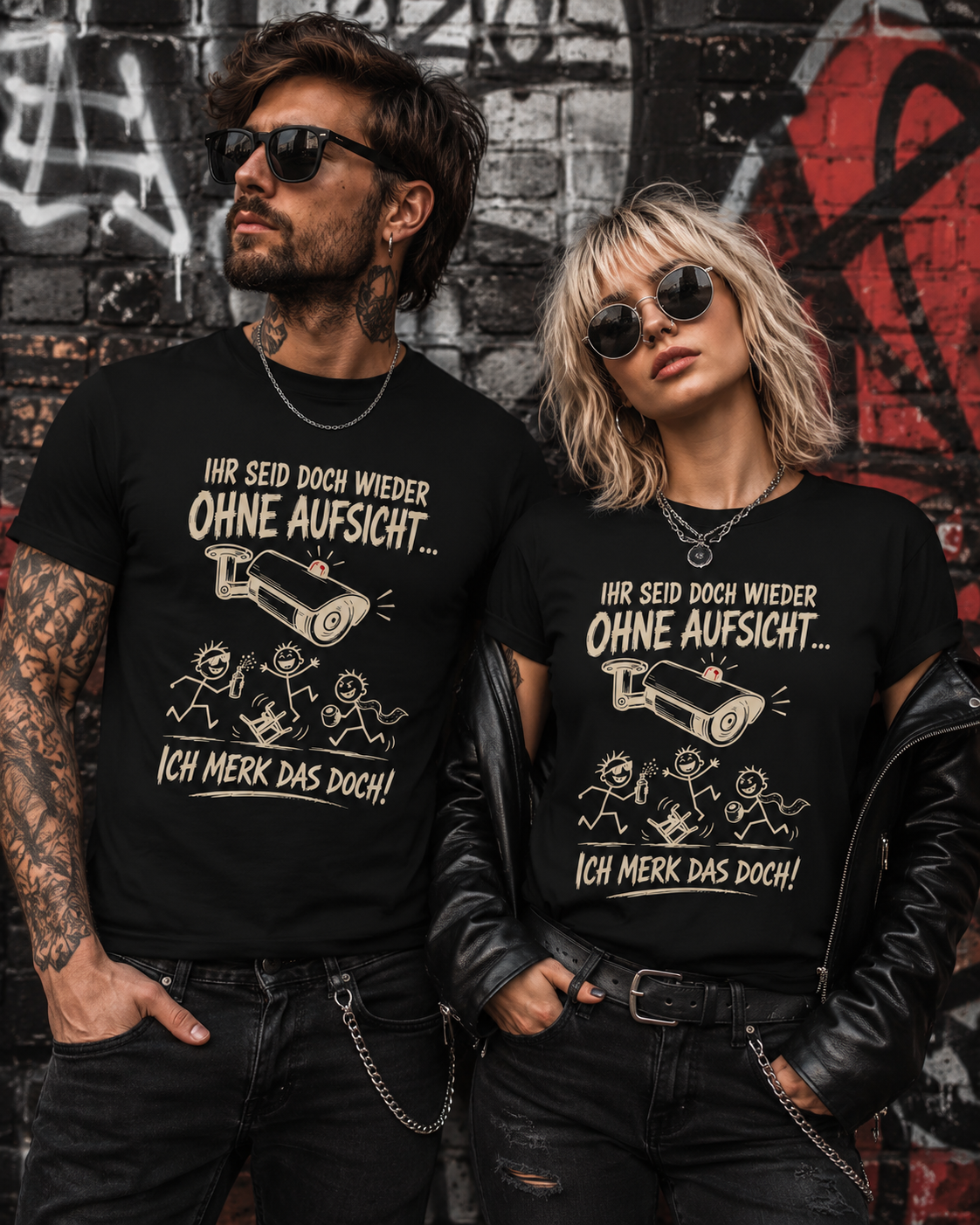Ihr seid doch wieder ohne Aufsicht – Lustiges Unisex T-Shirt