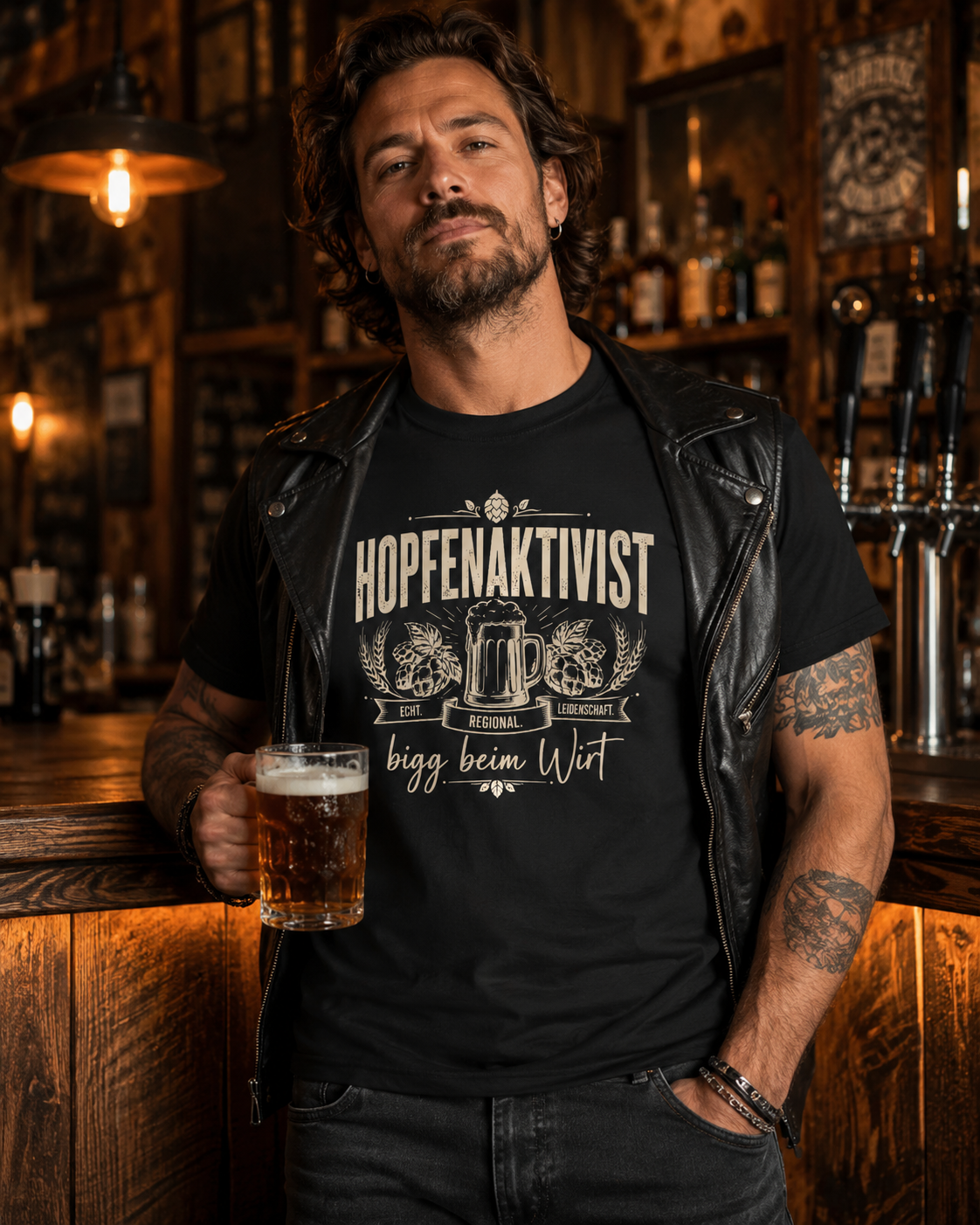 Hopfenaktivist – bigg beim Wirt | Lustiges Bier T-Shirt
