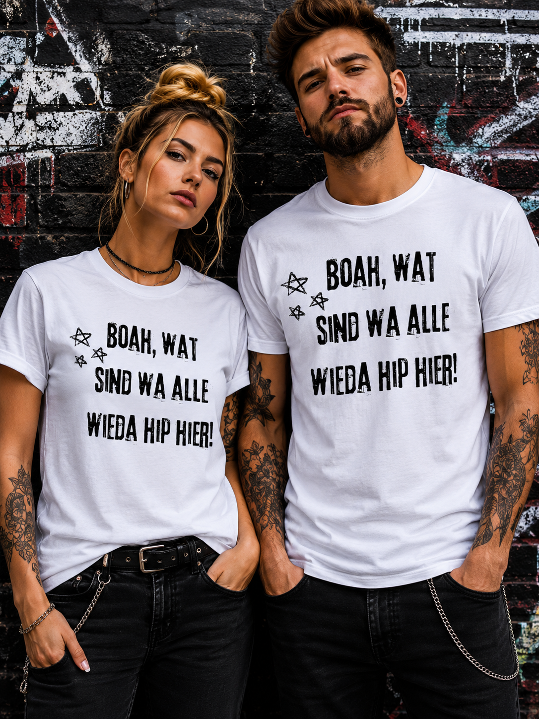Boah wat sind wa alle wieda hip hier – Freches Humor Shirt