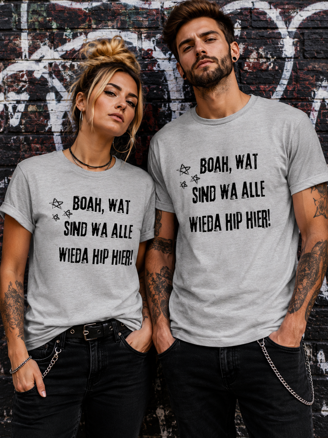 Boah wat sind wa alle wieda hip hier – Freches Humor Shirt
