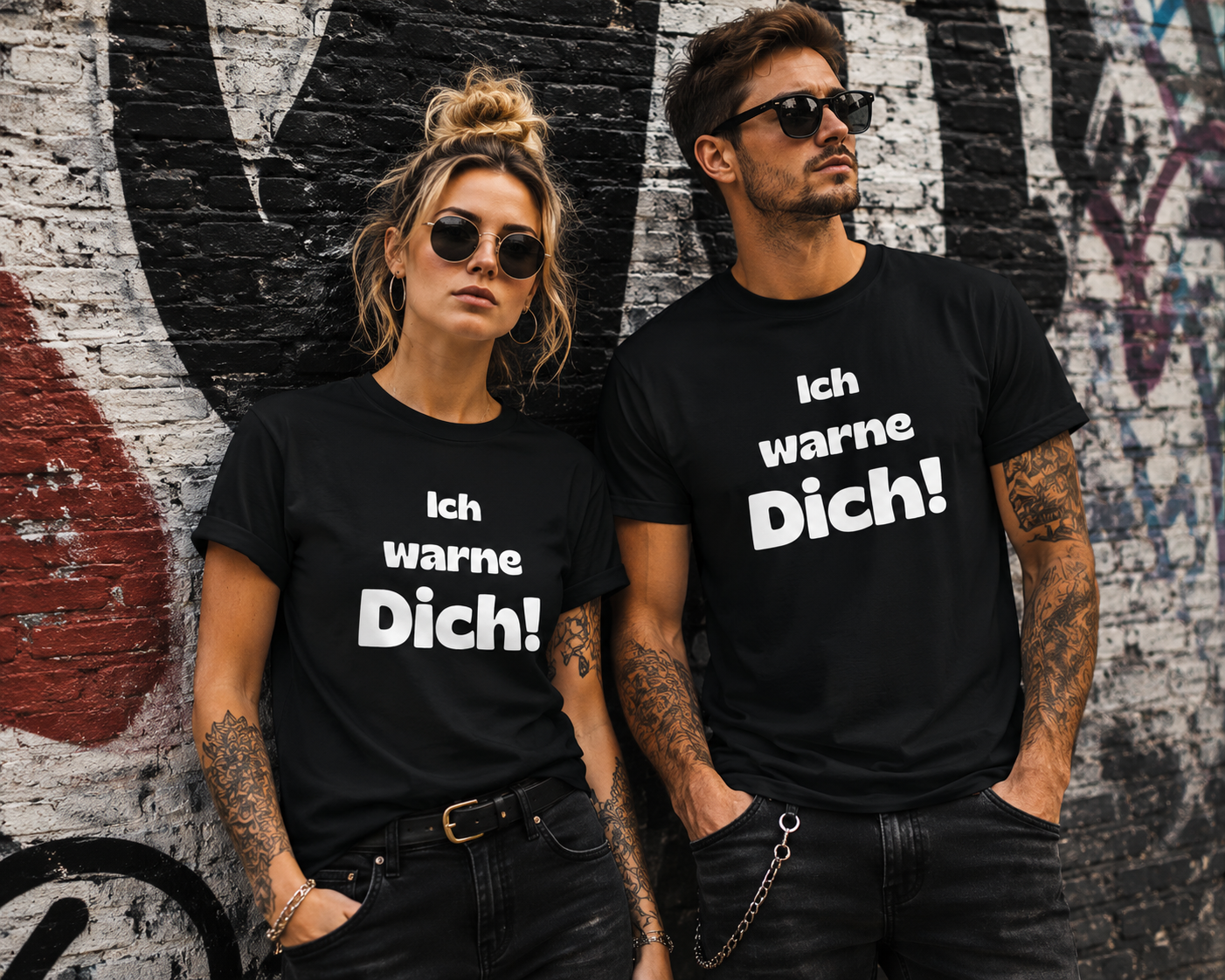 Ich warne Dich! Lustiges Spruch T-Shirt | Witziges Unisex Humor Shirt für Damen & Herren