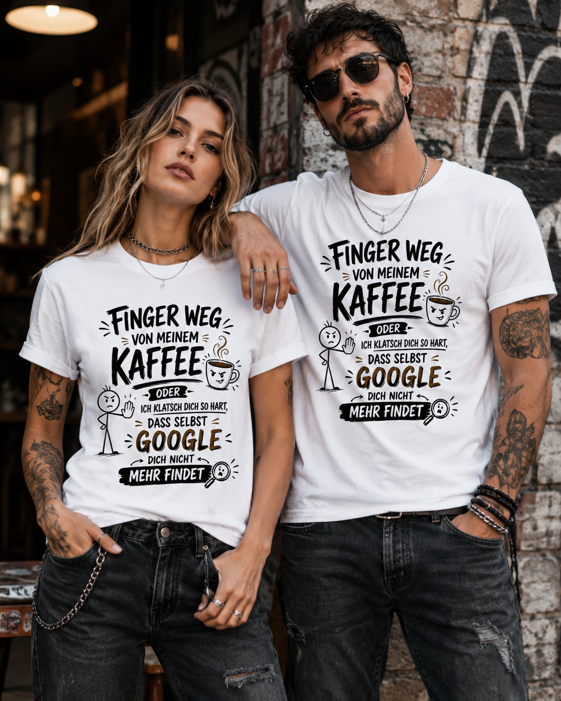 Finger weg von meinem Kaffee – Lustiges Unisex T-Shirt