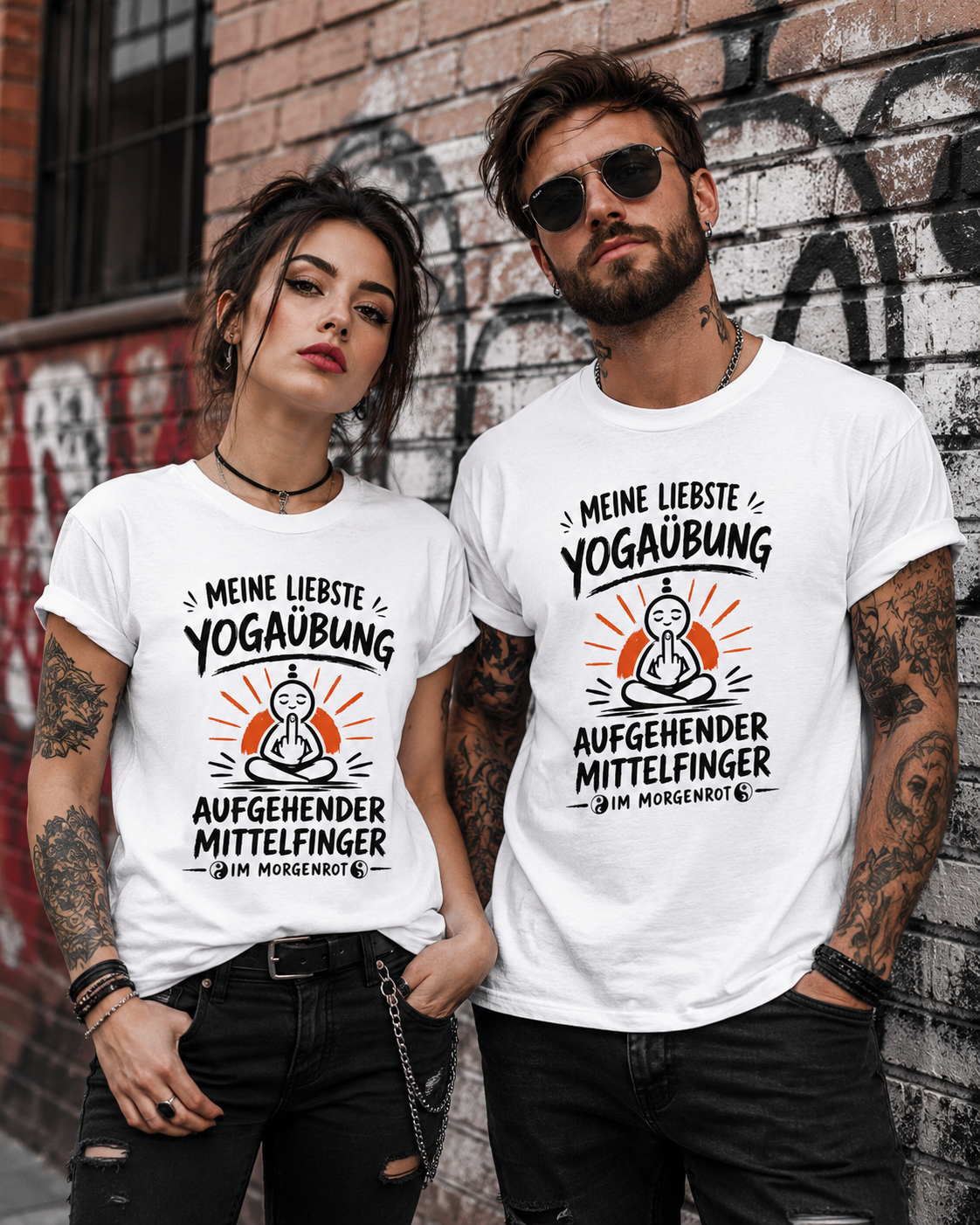 Meine liebste Yogaübung – Aufgehender Mittelfinger | Unisex T-Shirt