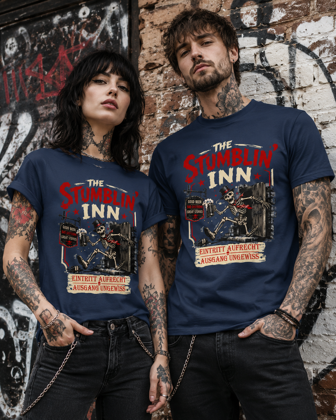 Stumblin’ Inn T-Shirt – Eintritt aufrecht, Ausgang ungewiss