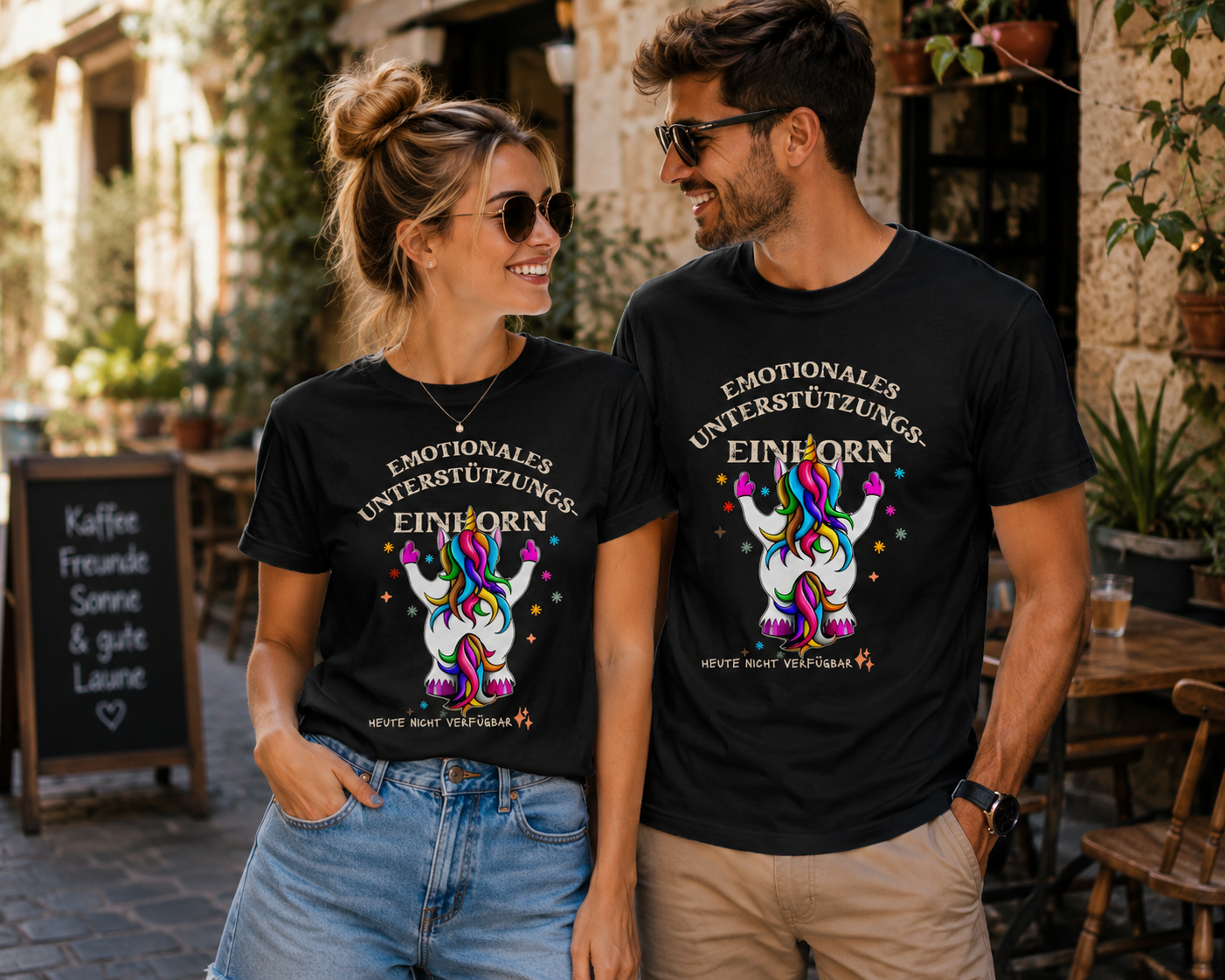 Emotionales Unterstützungs-Einhorn T-Shirt – Lustiges Unicorn Shirt Damen Herren