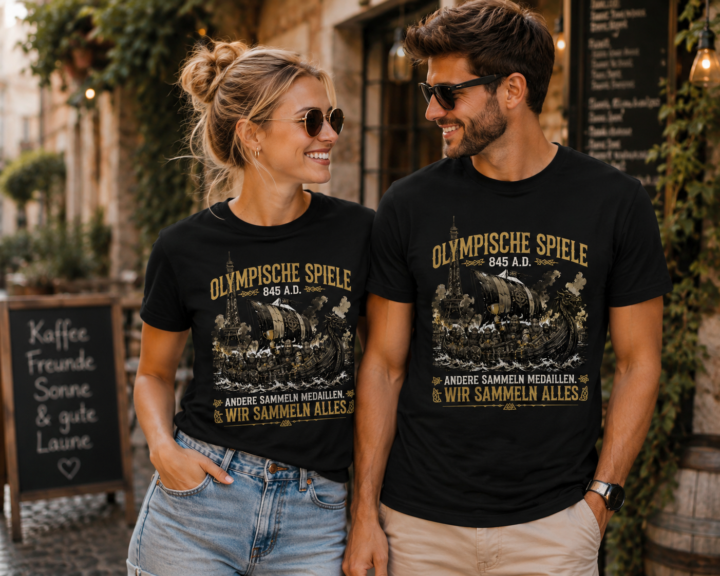 Olympische Spiele 845 A.D. Wikinger T-Shirt – Andere sammeln Medaillen wir sammeln alles Unisex