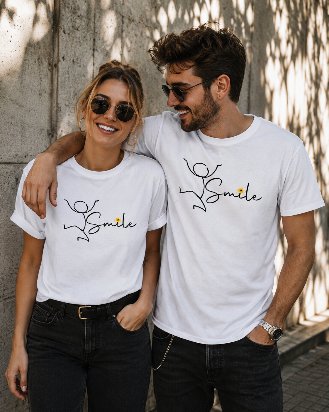 Smile Shirt – Minimalistisches Unisex T-Shirt mit Positive Vibes Design