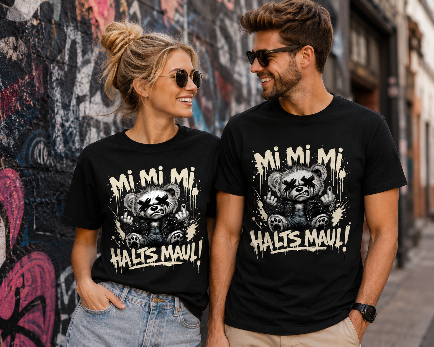 Mi Mi Mi Halt’s Maul T-Shirt – Frecher Teddy Spruch Unisex