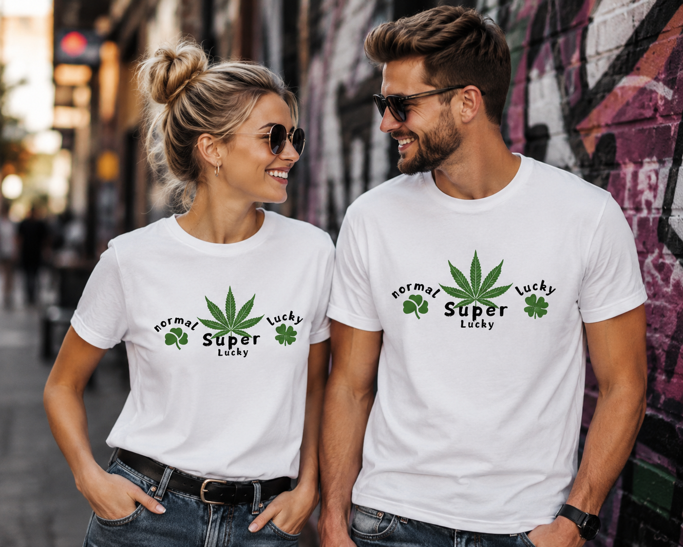 Normal Lucky – Super Lucky Cannabis Kleeblatt Fun Shirt | Unisex T-Shirt