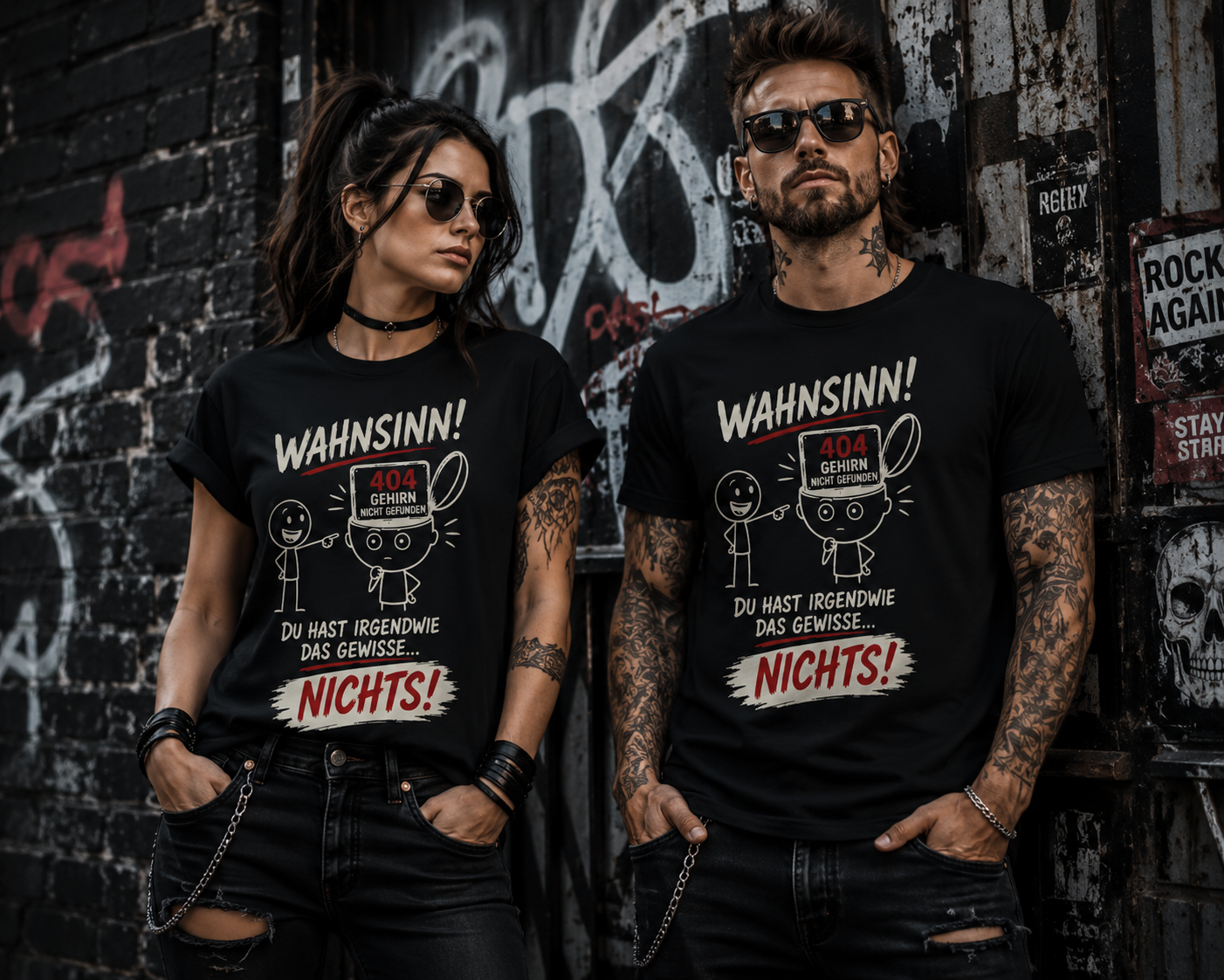 Lustiges T-Shirt "Wahnsinn! Du hast irgendwie das gewisse... NICHTS!" | 404 Gehirn nicht gefunden | Fun Shirt Unisex
