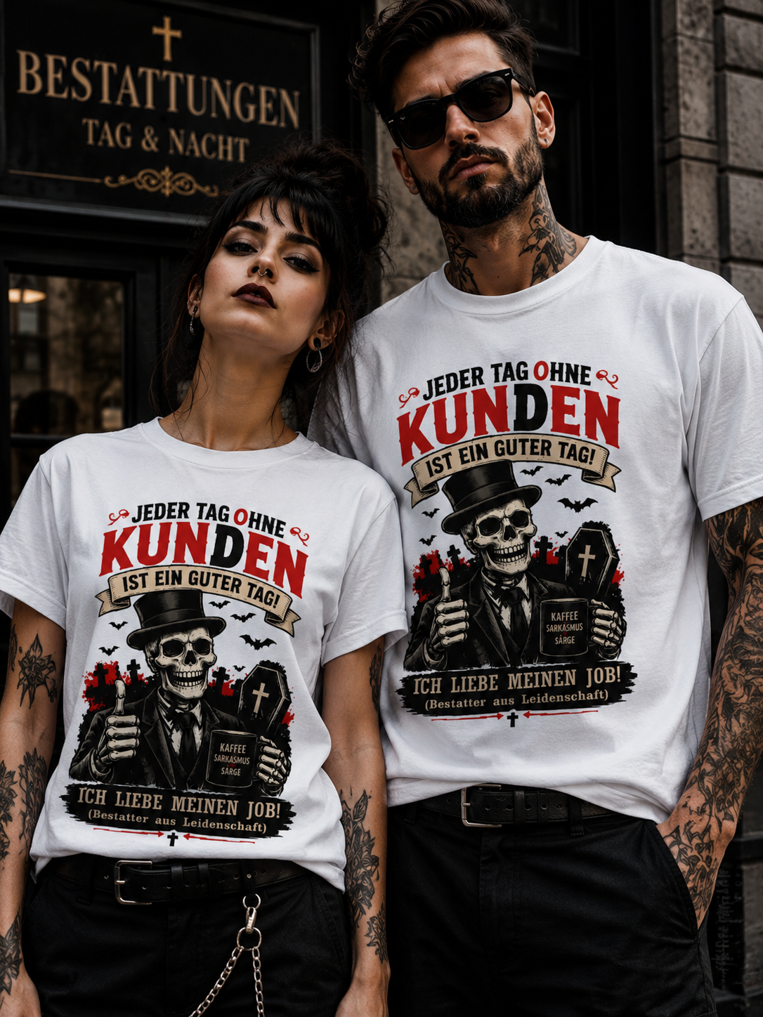 Bestatter T-Shirt – Jeder Tag ohne Kunden ist ein guter Tag | Lustiges Bestatter Shirt Unisex